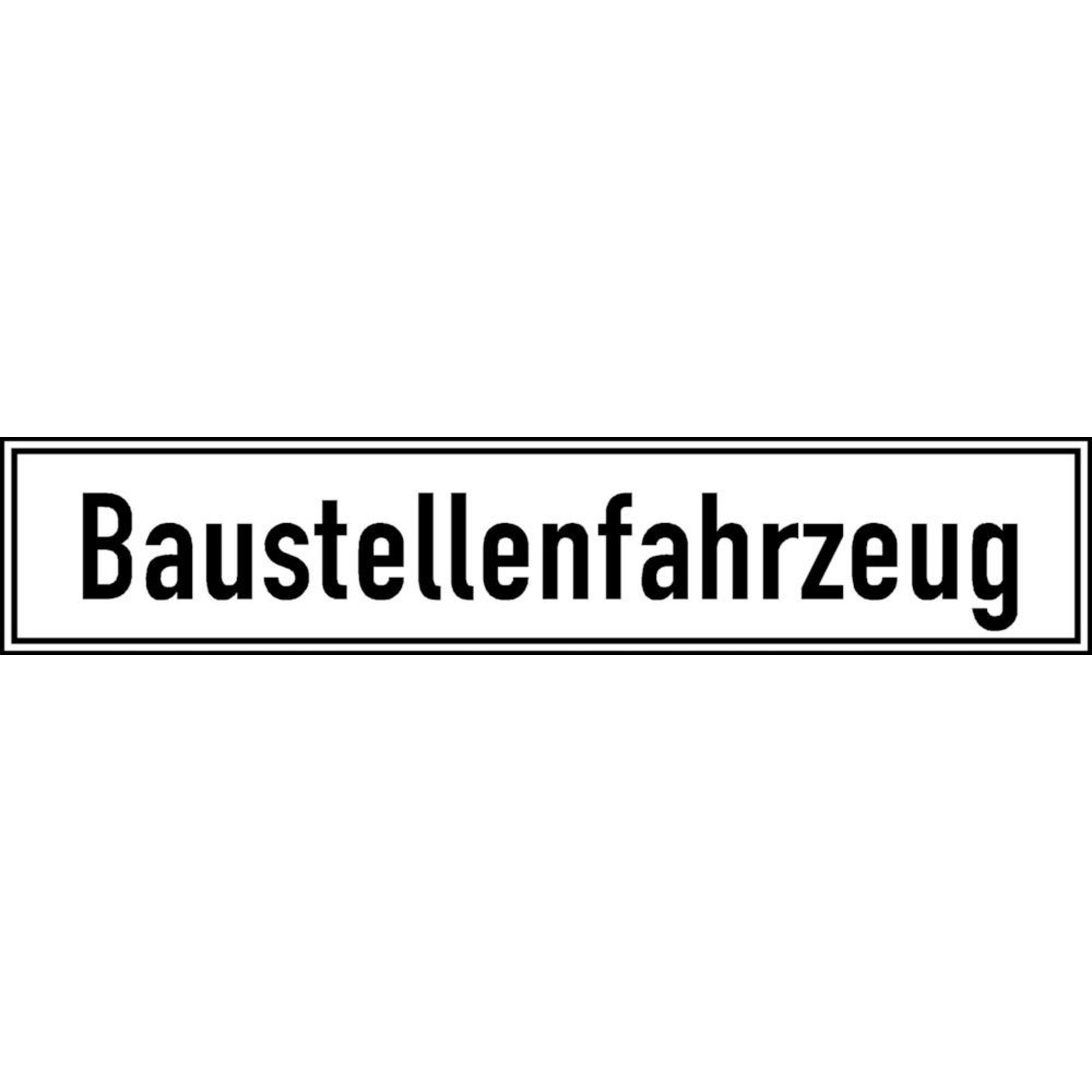 Schild Baustellenfahrzeug