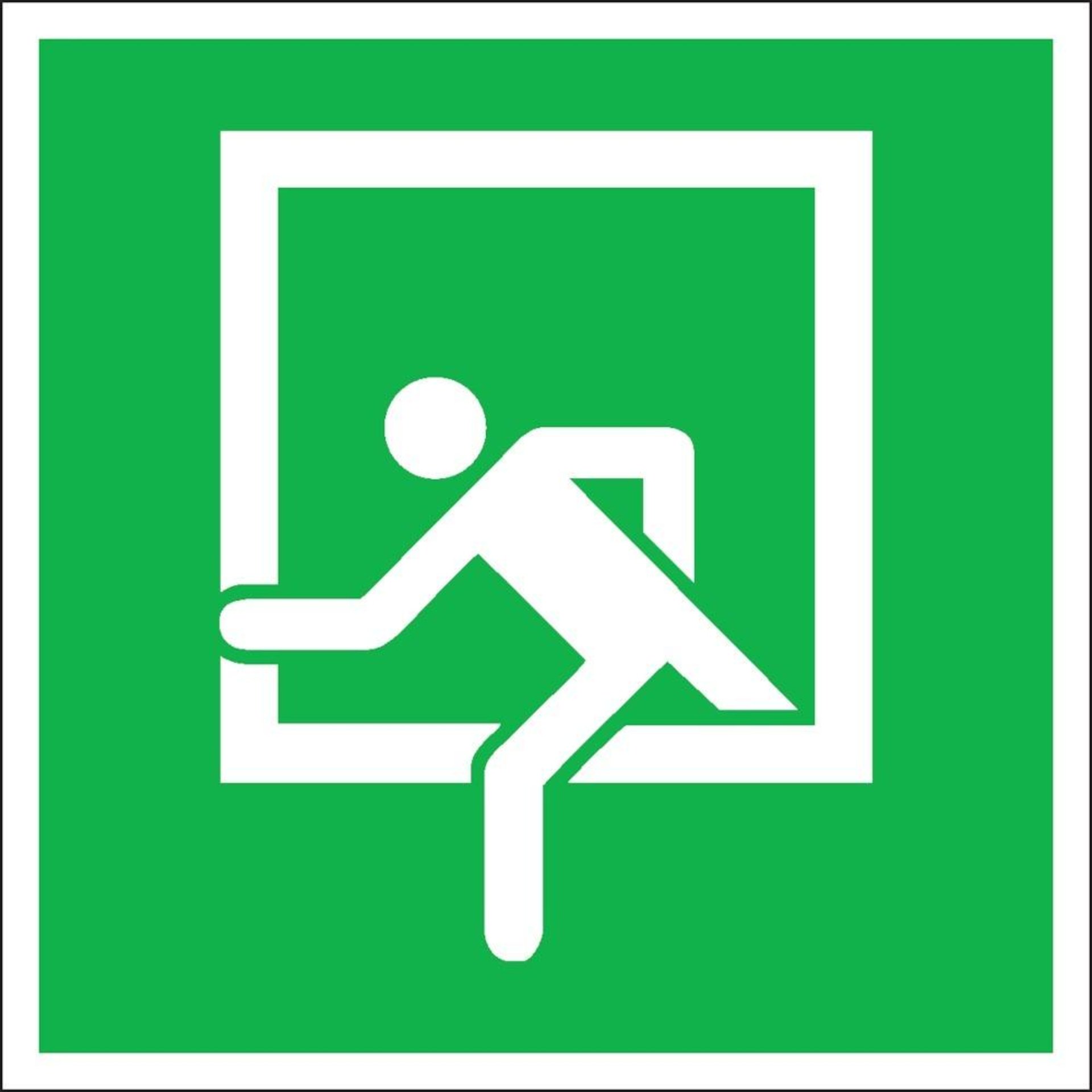 Rettungsschild, Notausstieg/Fluchtweg