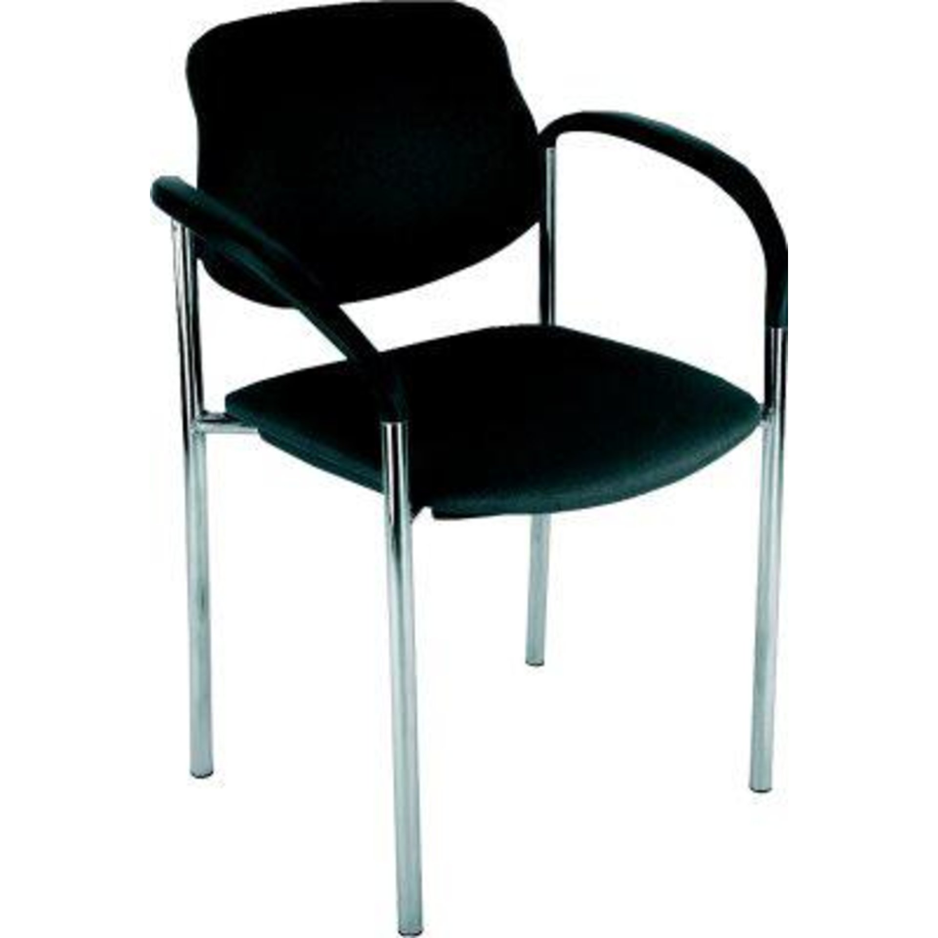 Besucherstuhl Modell STYL, chrom, mit Armlehnen