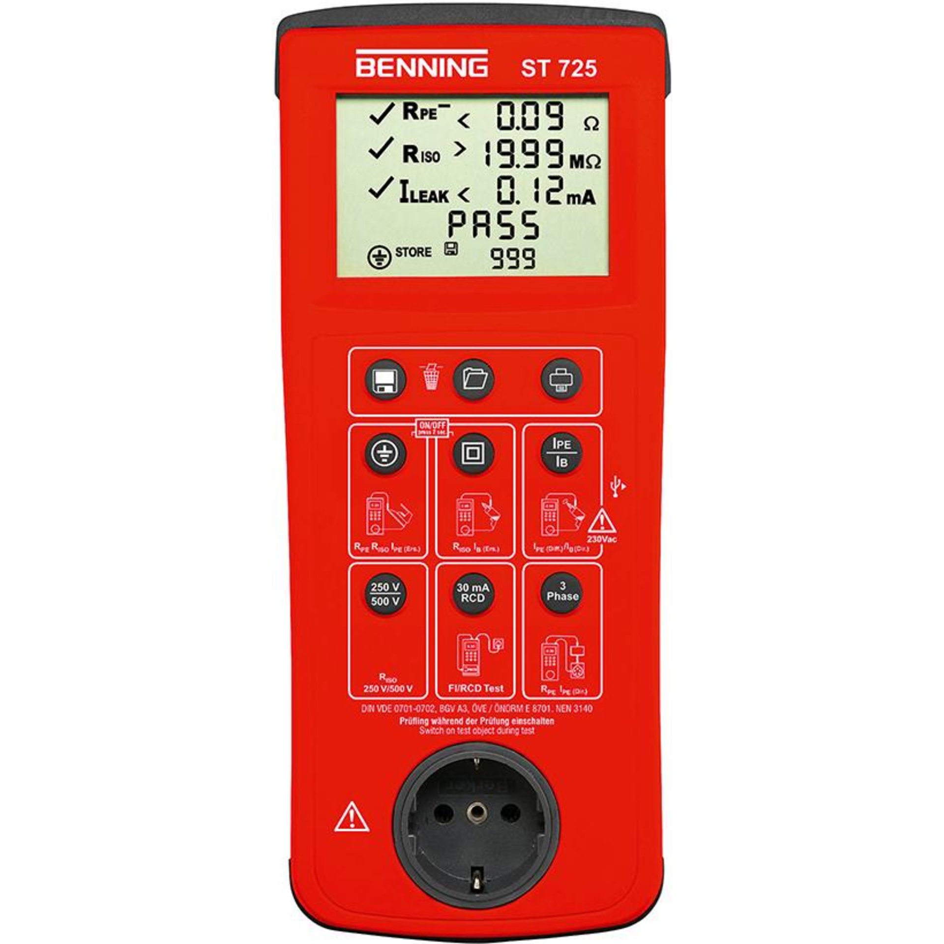 Gerätetester ST 725 Benning