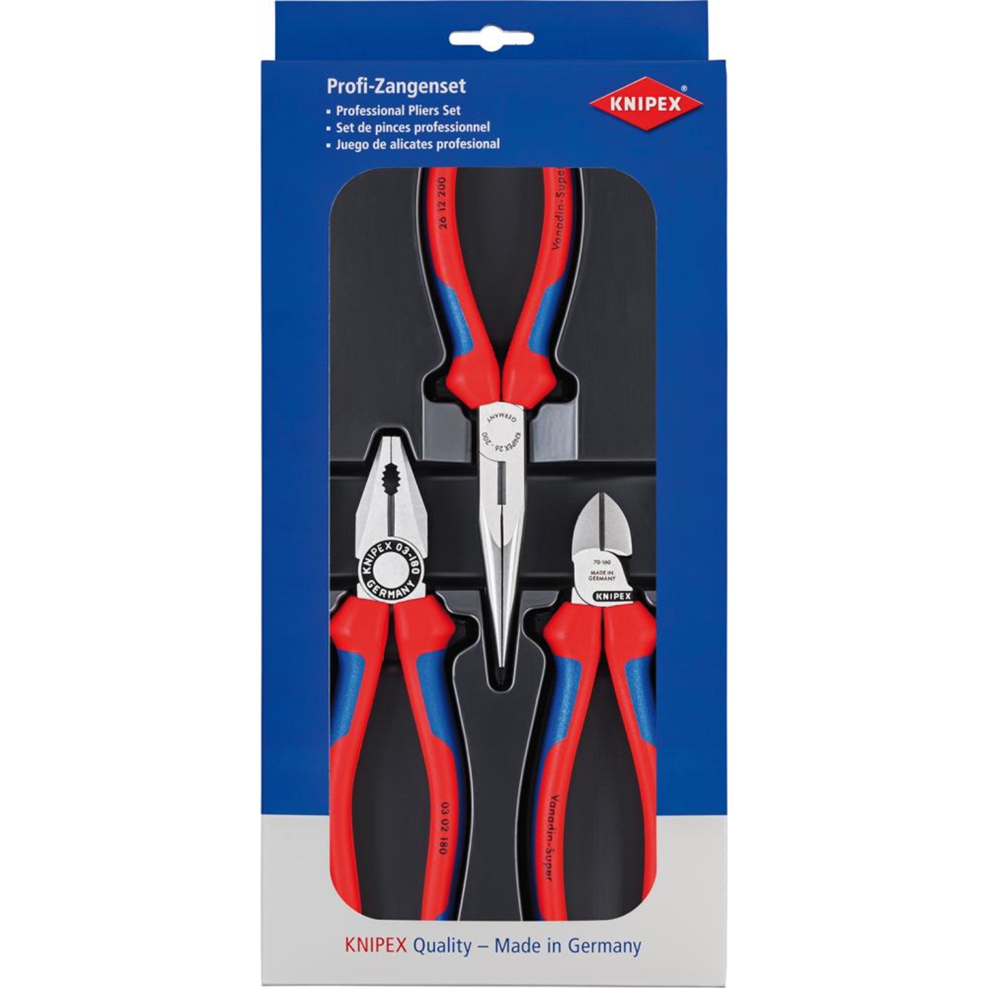 Zangen-Satz Montage 3-teilig KNIPEX