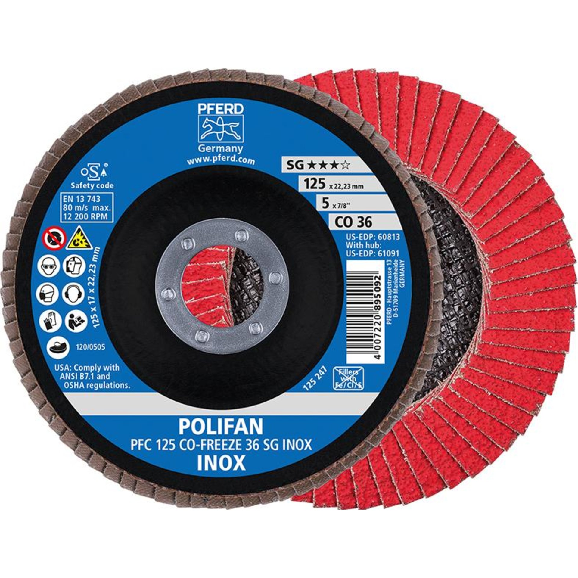 Fächerschleifscheibe POLIFAN CO-FREEZE SG INOX