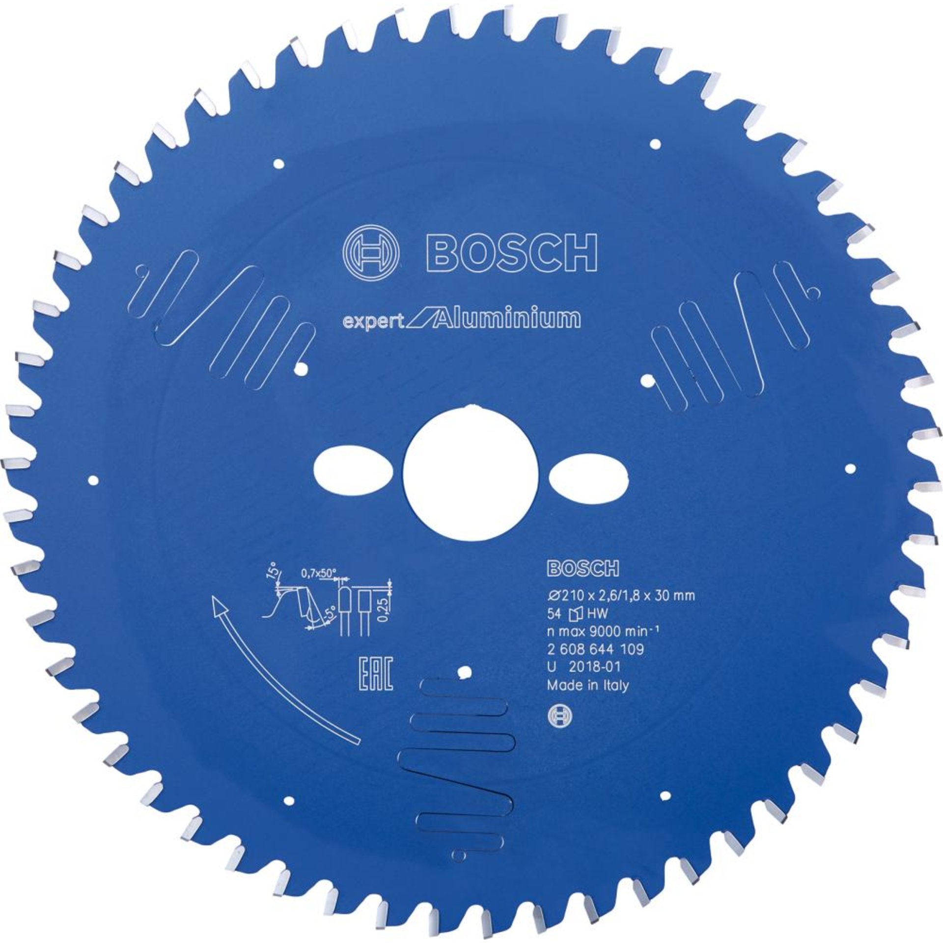 HM-Kreissägeblatt 210x2,6/1,8x30 54Z Bosch VE à 1 Stück Expert for Aluminium