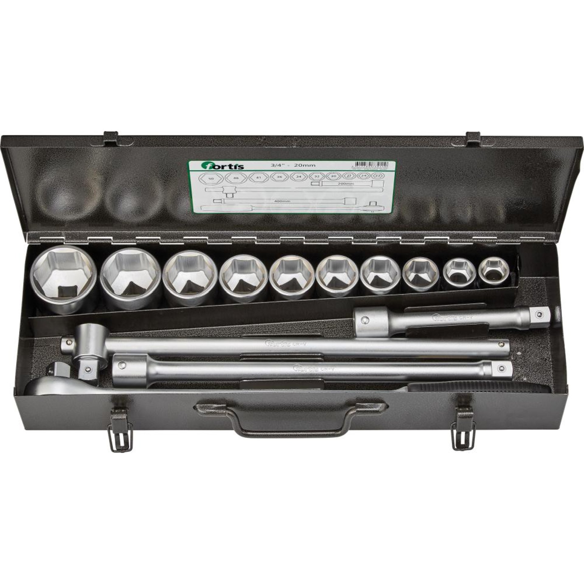 Steckschlüssel-Garnitur 3/4" 14-teilig FORTIS
