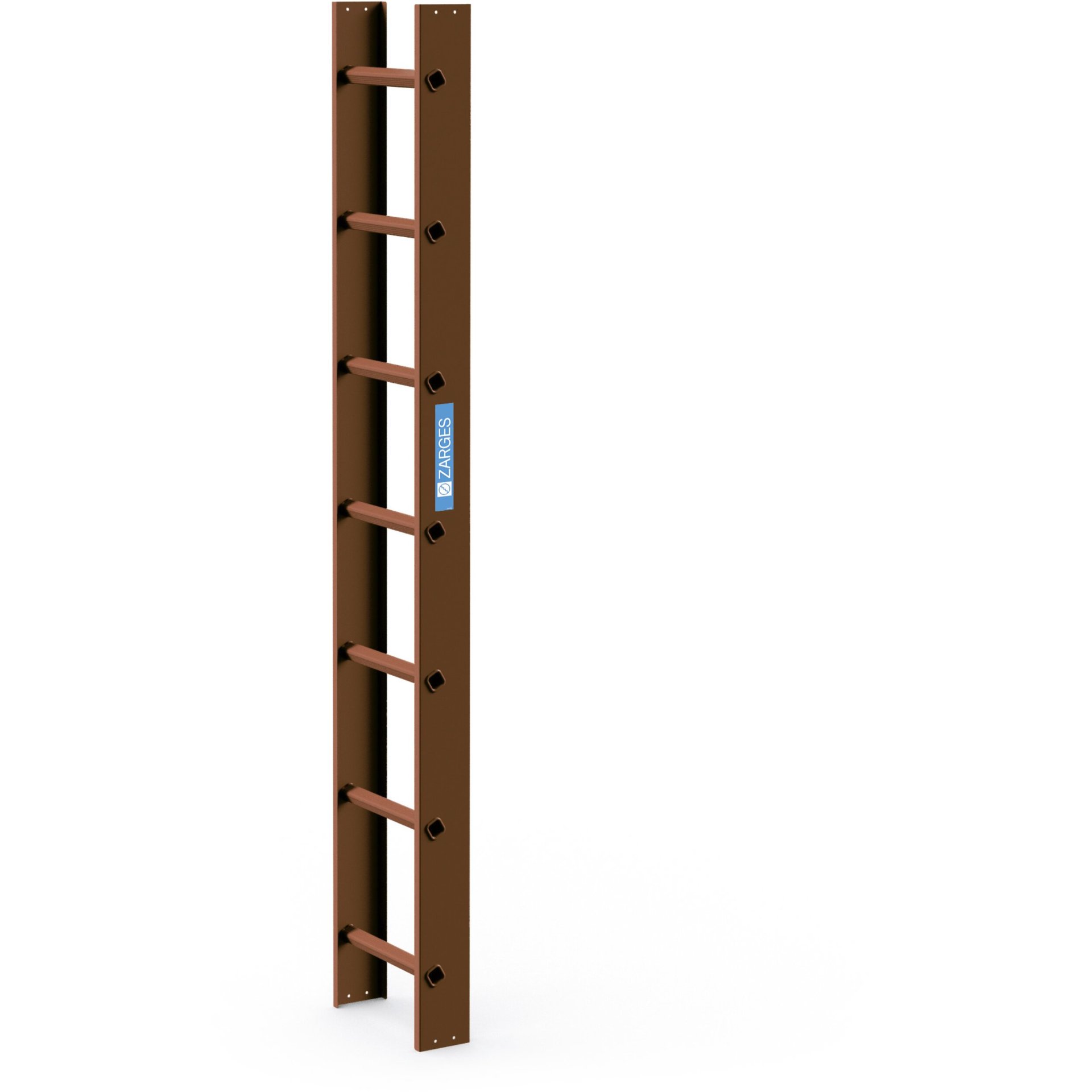 Dachleiter 2,0 m Kupferbraun 7 Sprossen