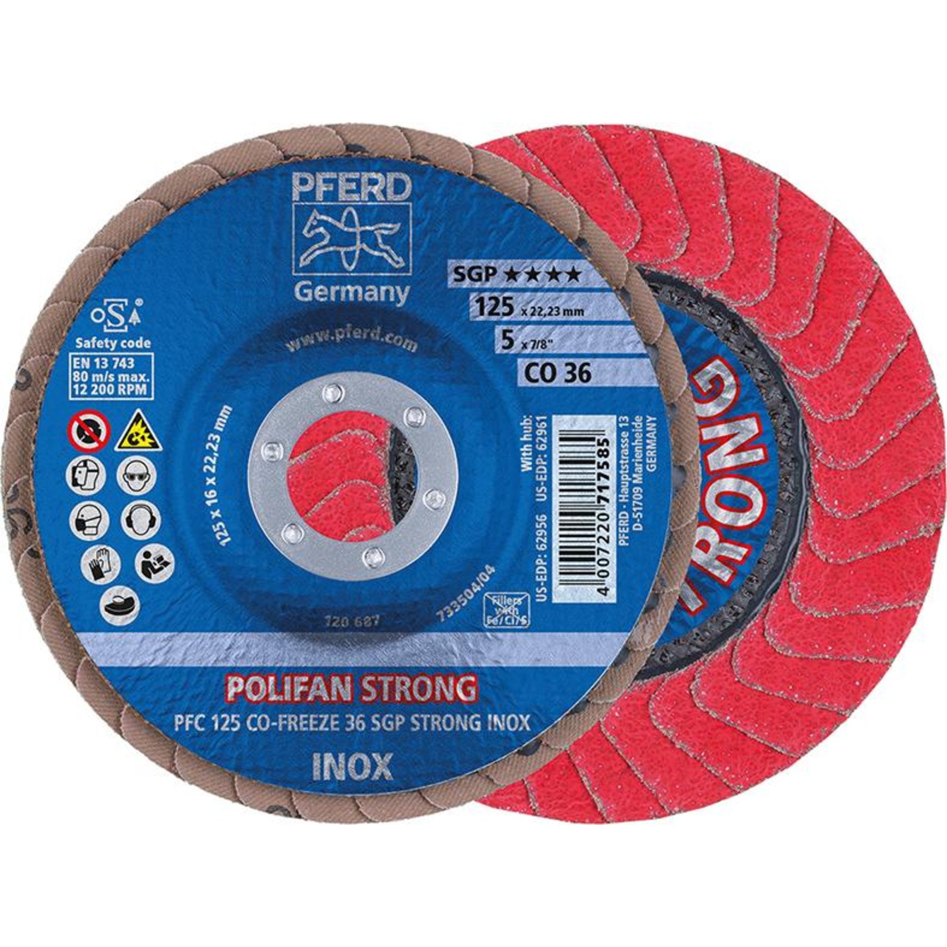 Fächerschleifscheibe POLIFAN CO-FREEZE SGP STRONG INOX