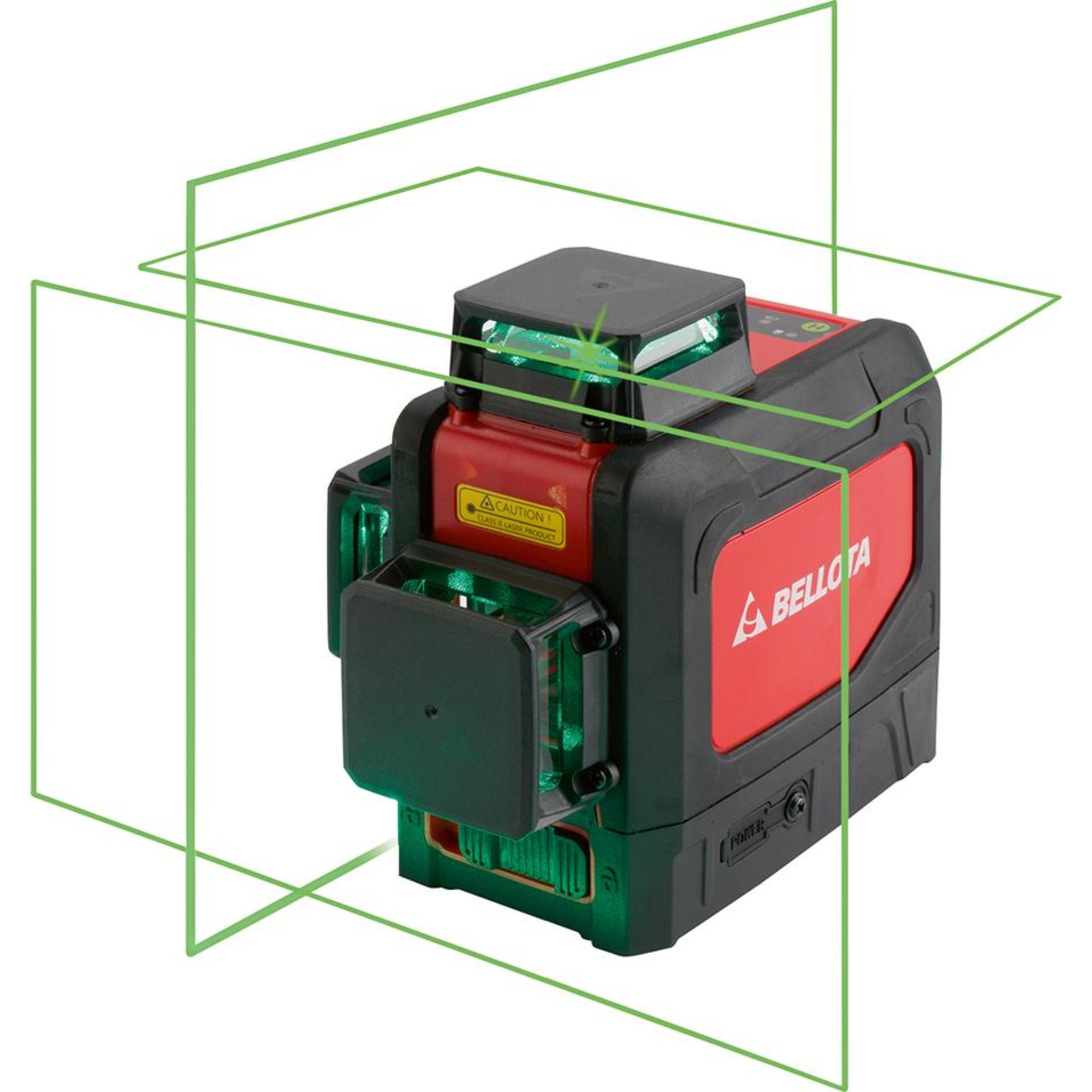 Laser 30m 3 Achs, grün, Koffer und Halter Bellota