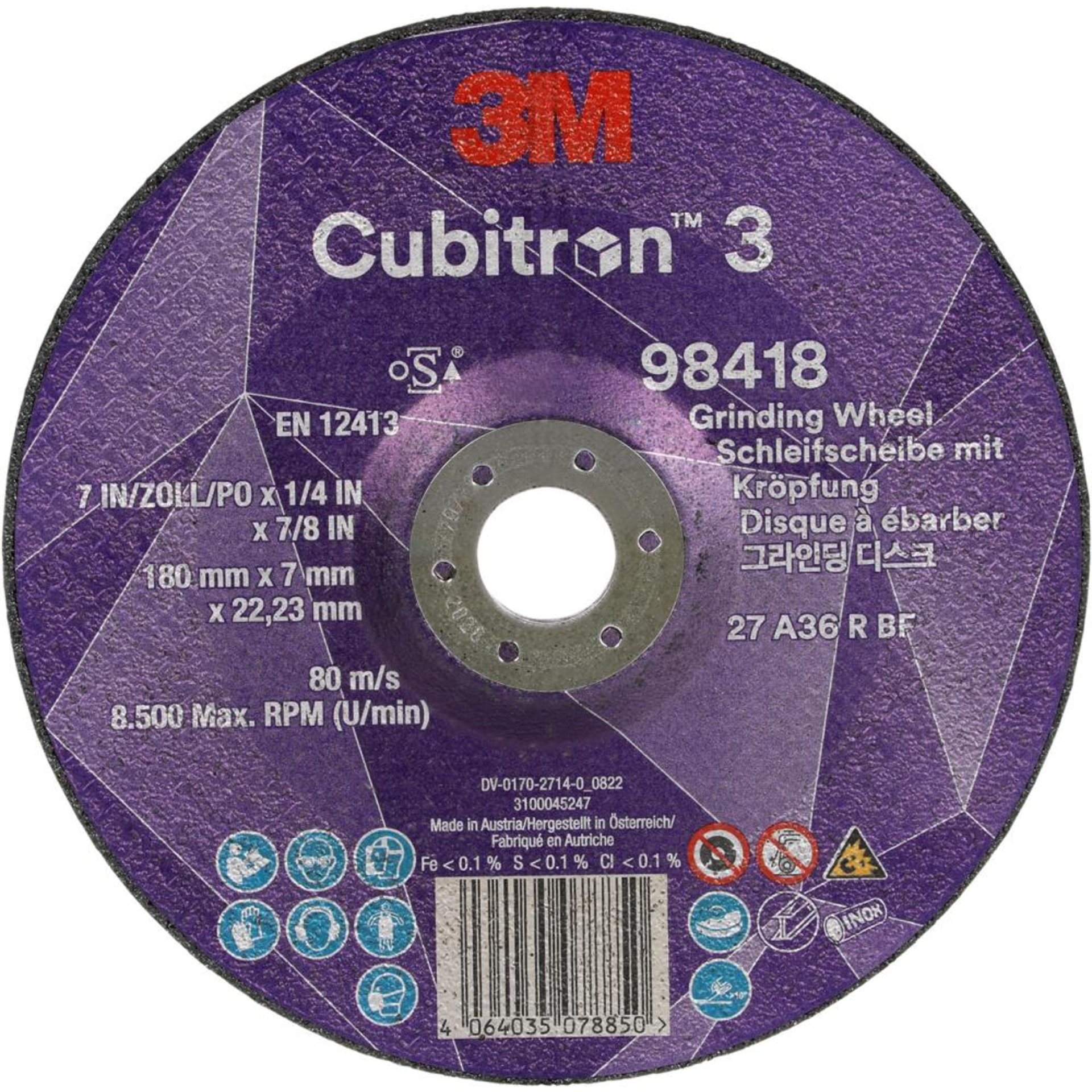 Schruppscheibe Cubitron 3180 x 7 mm P36+ 3M 3M