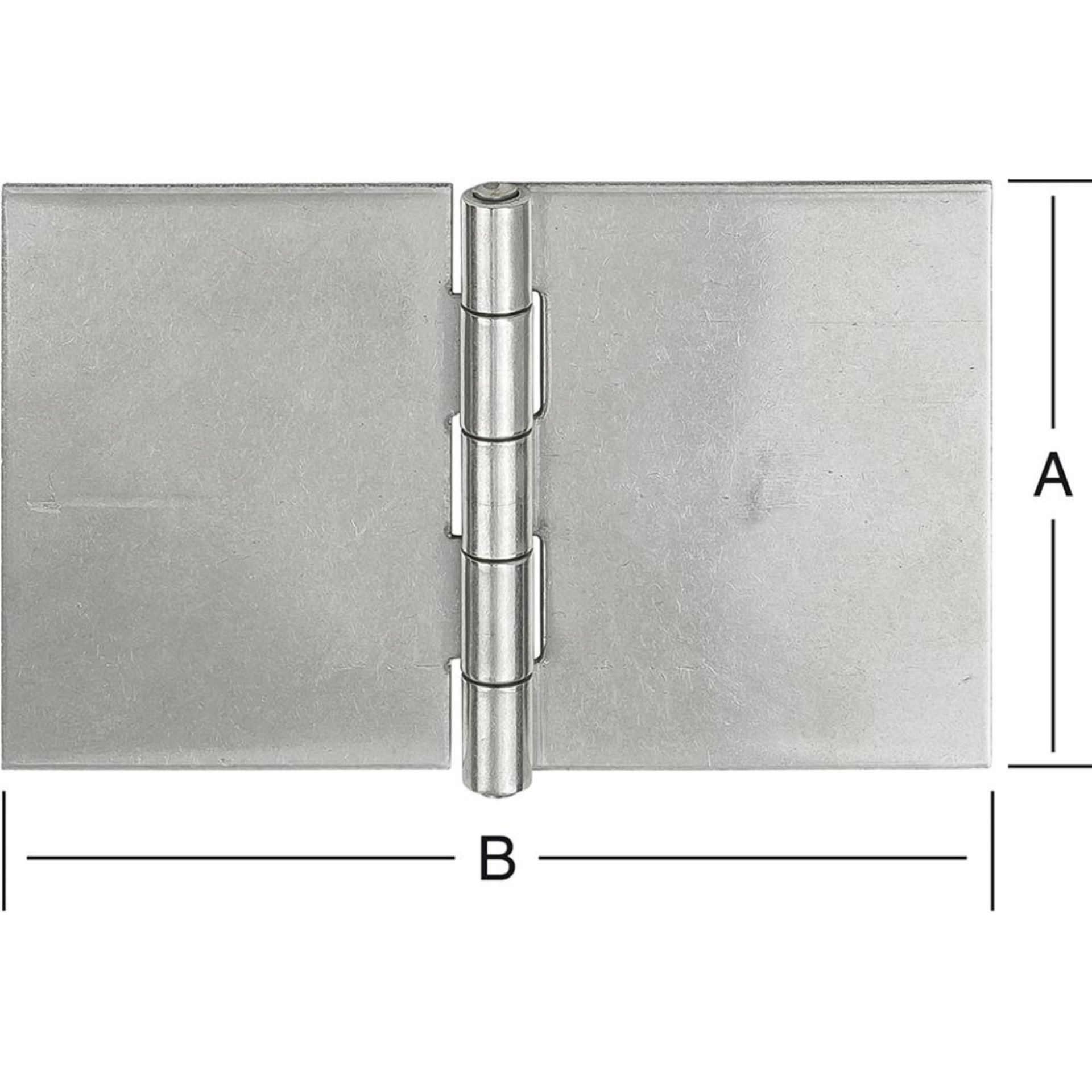 Ger.breit.Scharn. 60x90mmungeb, Edelstahl V2A
