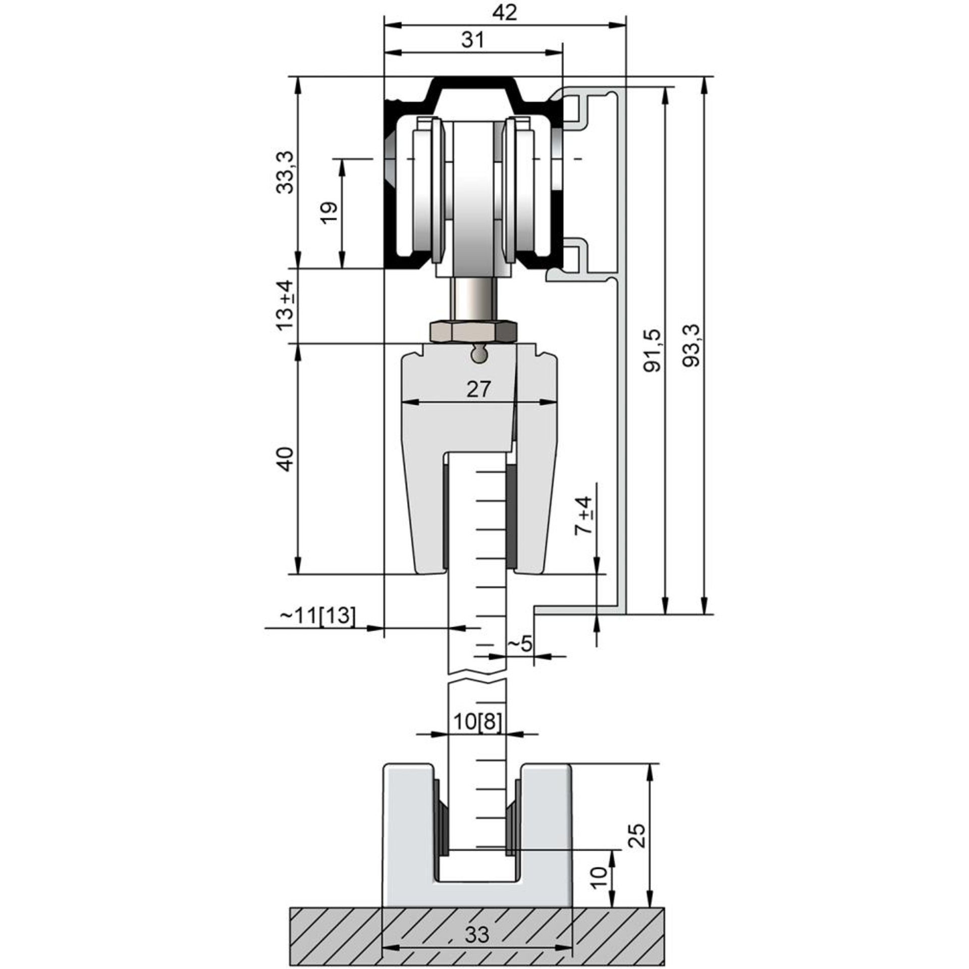 HELM Klipsblende für Glasschiebetüren
