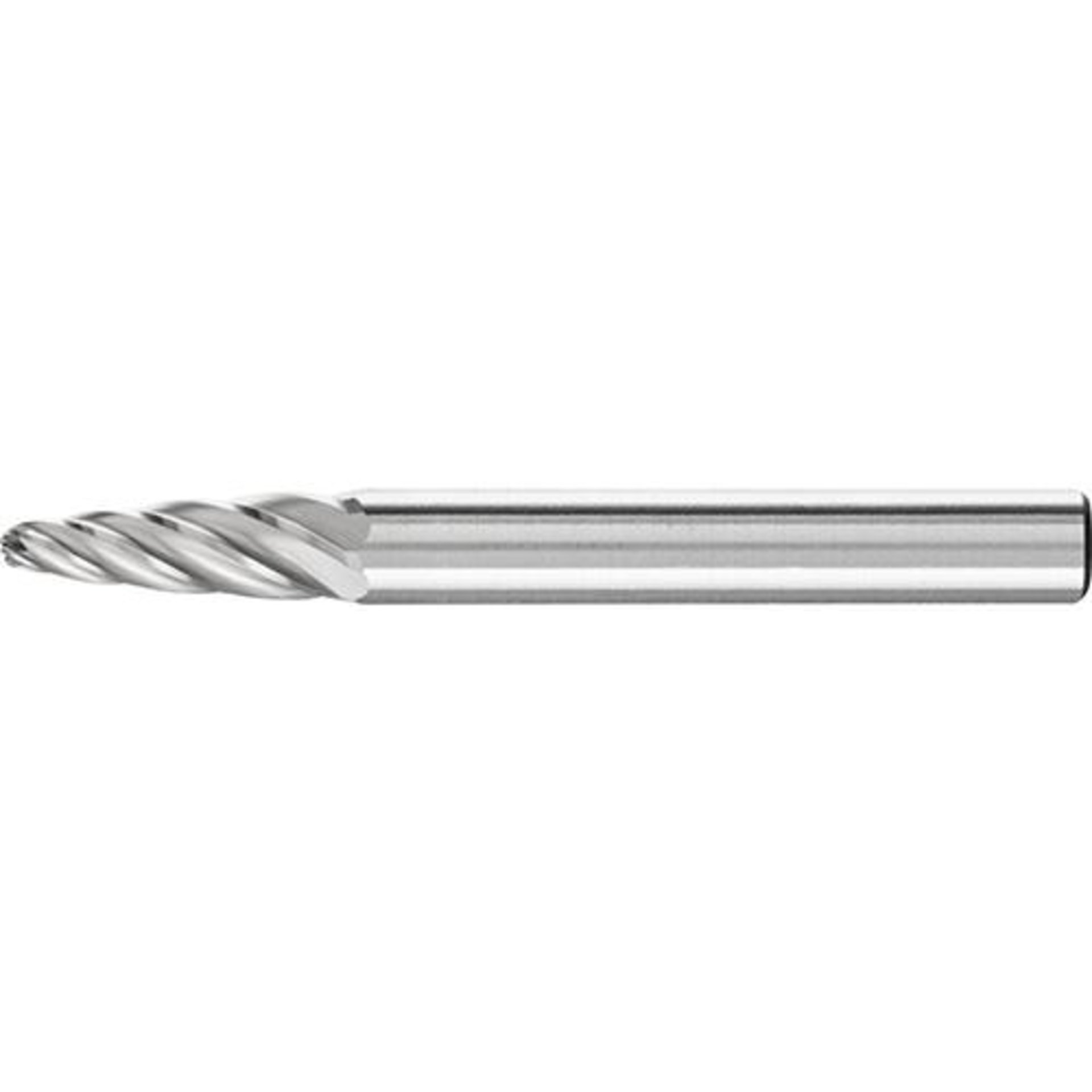 HM-Frässtift RBF, Rundbogenform, Zahnung INOX