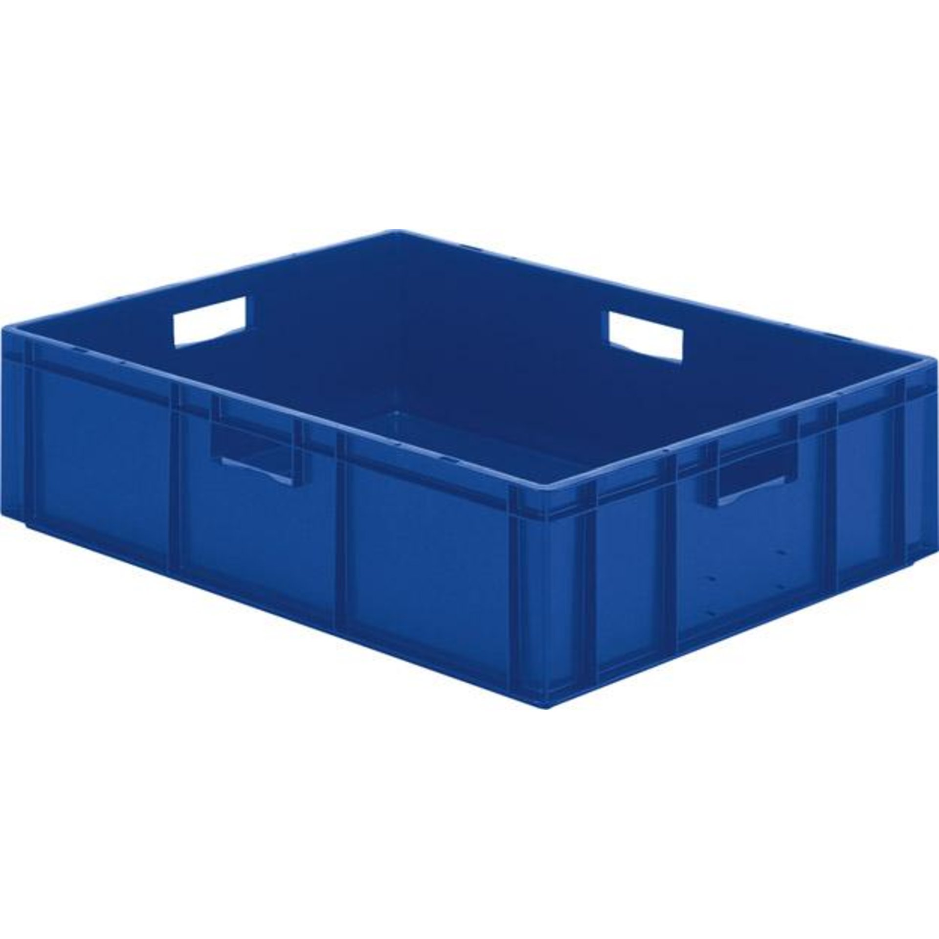 Transport-Stapelkasten B800xT600xH210 mm blau, geschlossen mit Griffloch LA-KA-PE