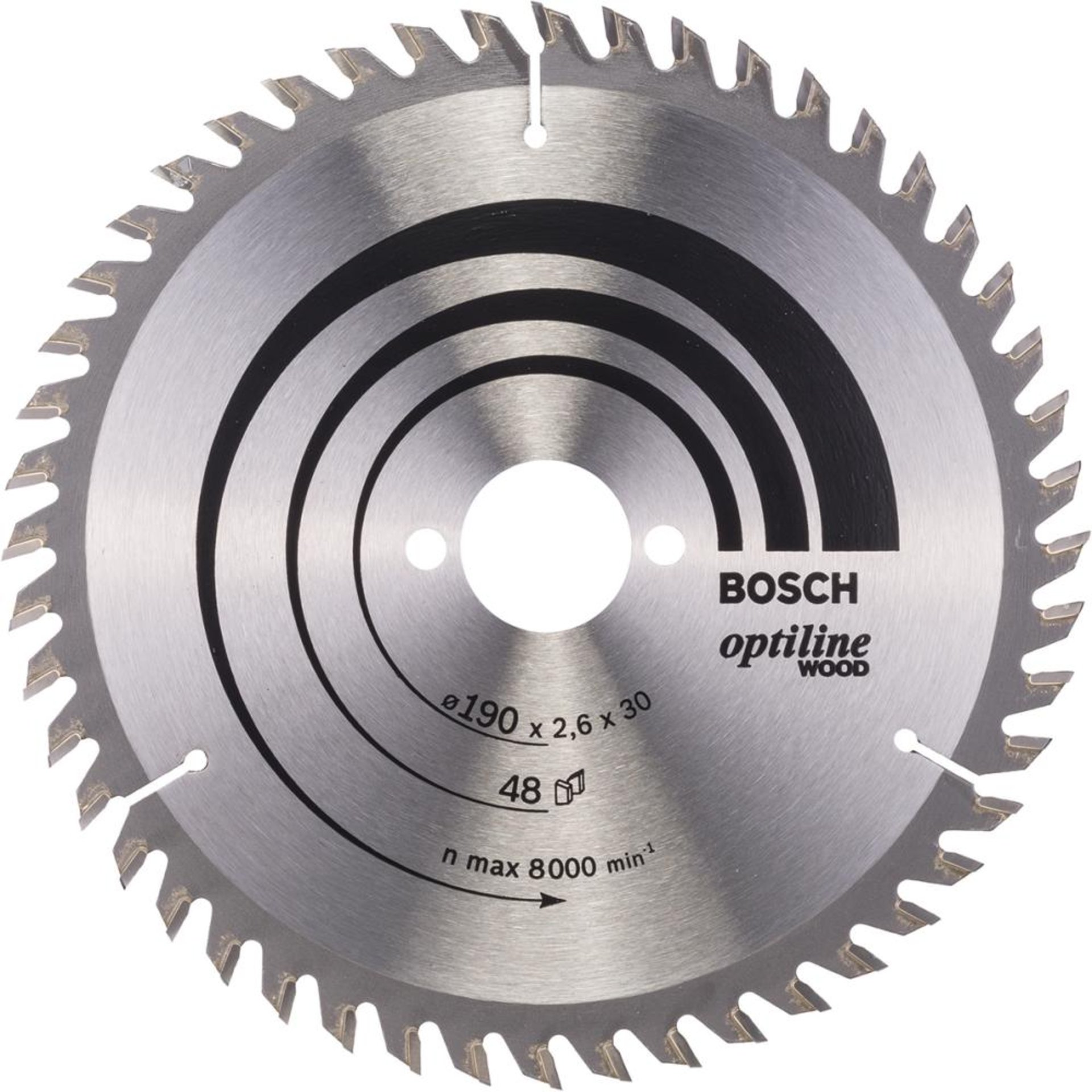 HM-Kreissägeblatt 190x2,6/1,6x30 48Z WZ BosVE à 1 Stück Optiline Wood BOSCH