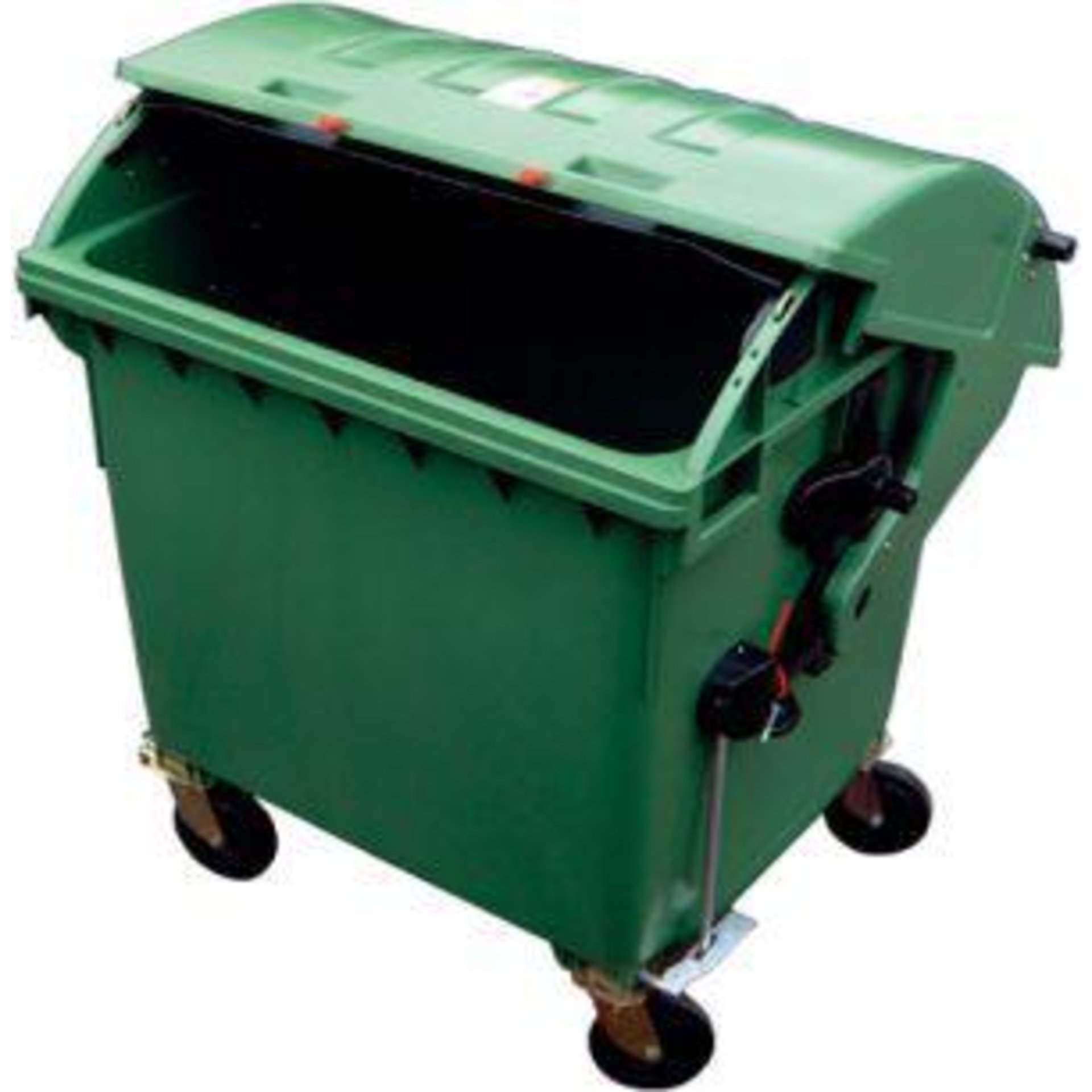 Müllcontainer, Kunststoff,  mit Runddeckel