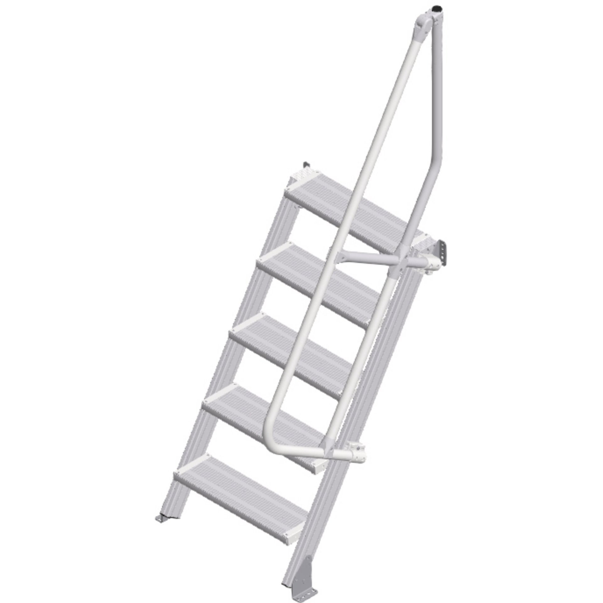 LM-Treppe 60° 5 Stufen, 600 mm breit, Höhe 1,25 m