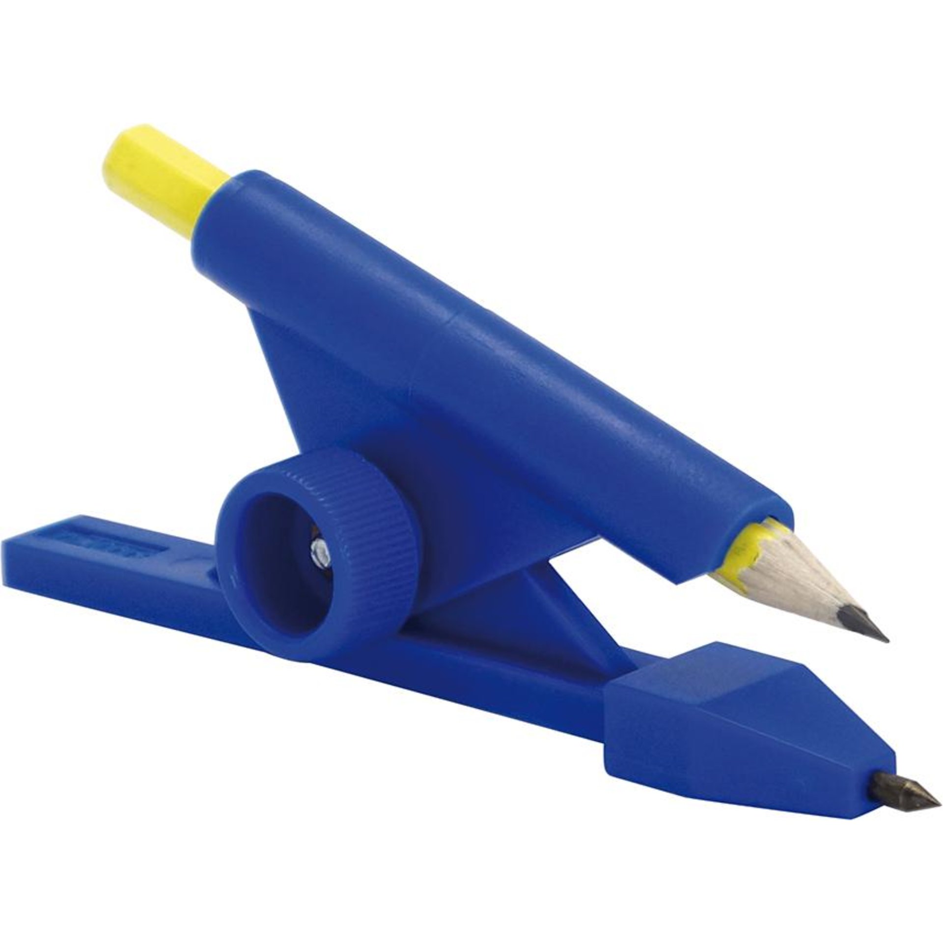 Parallelanreisser blau mit Zirkelspitze