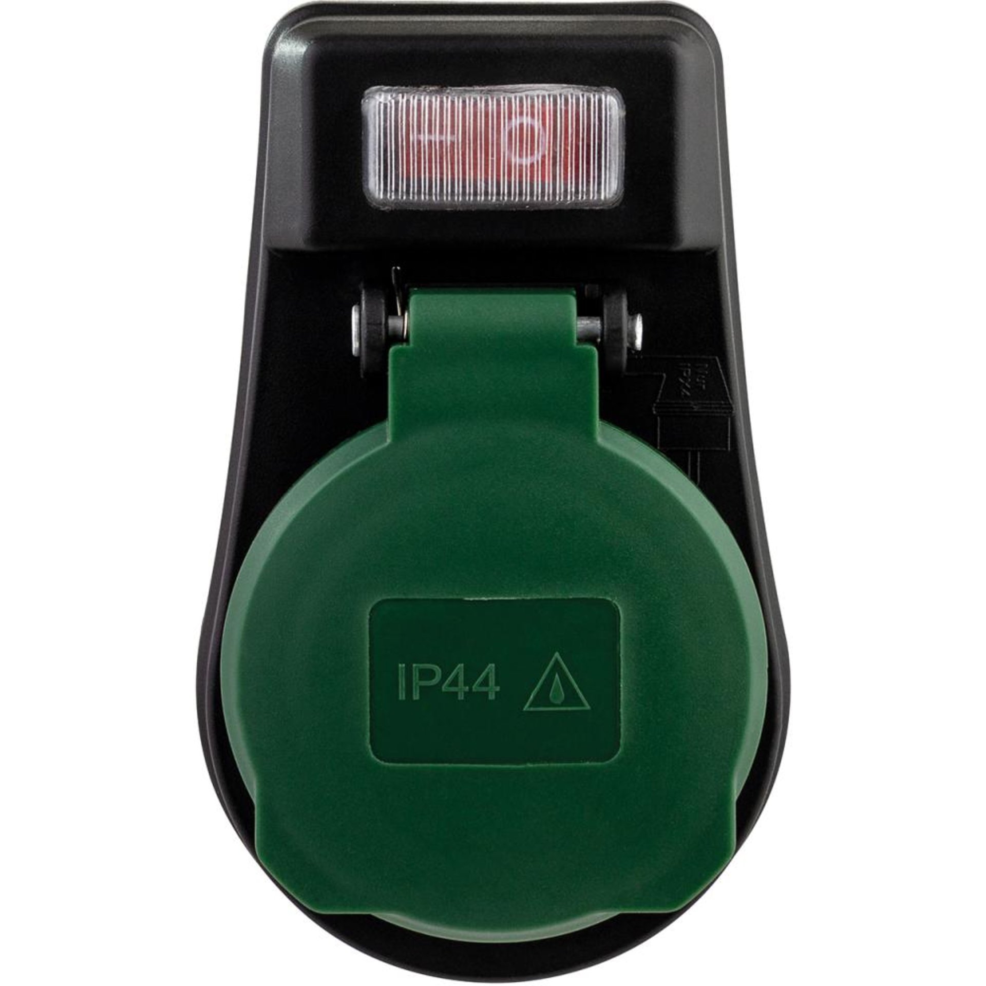 Adapter IP44 mit Schalter schwarz/grün REV