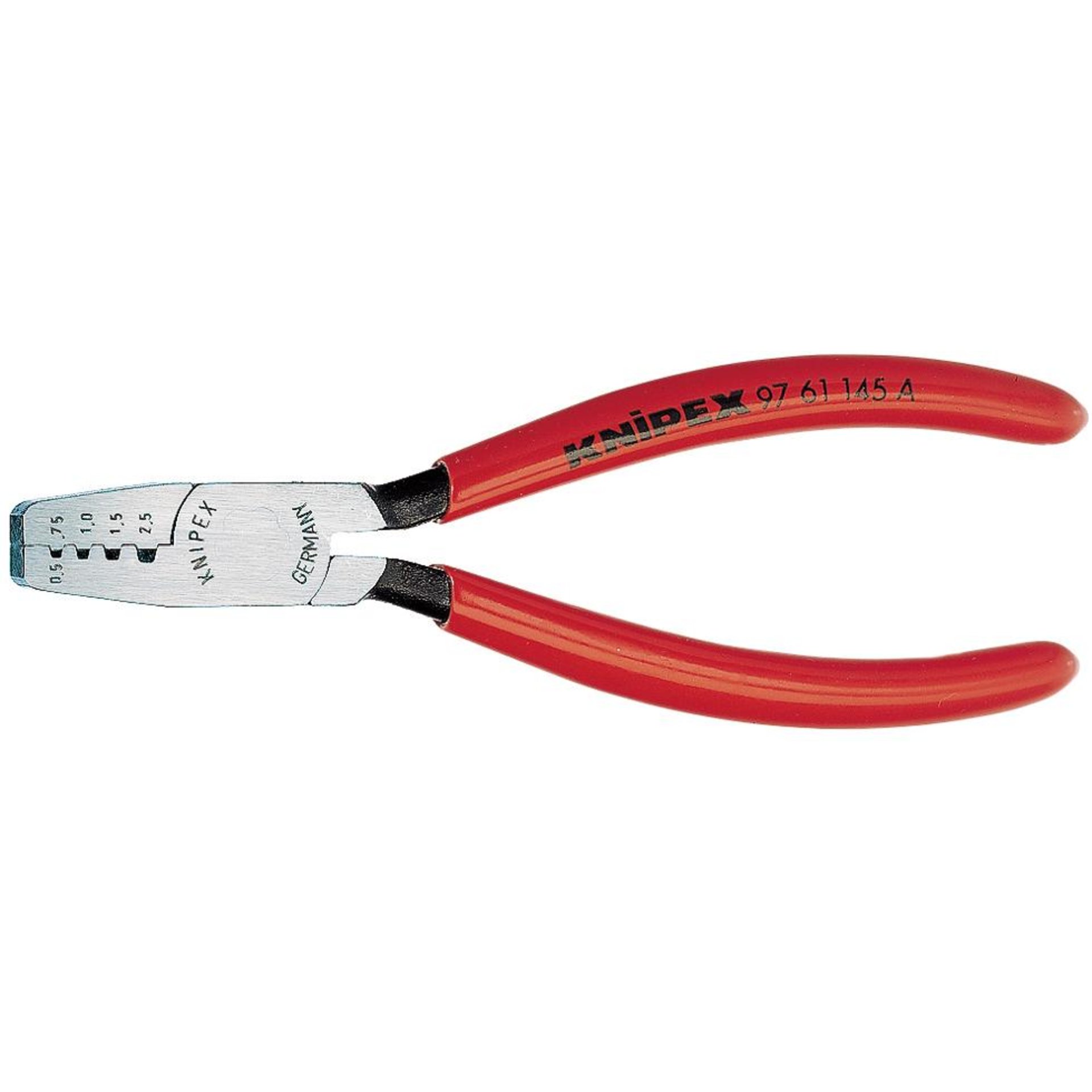 Aderendhülsenzange mit Kunststoffgriffen mm 0,25-2,5qmm KNIPEX