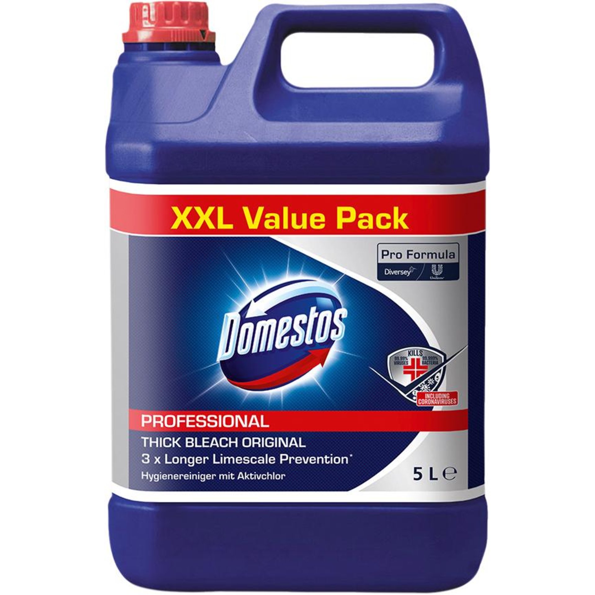 Domestos Hygienereiniger 5L Classic mit AktivchlorDickes Gel-Bleichmittel