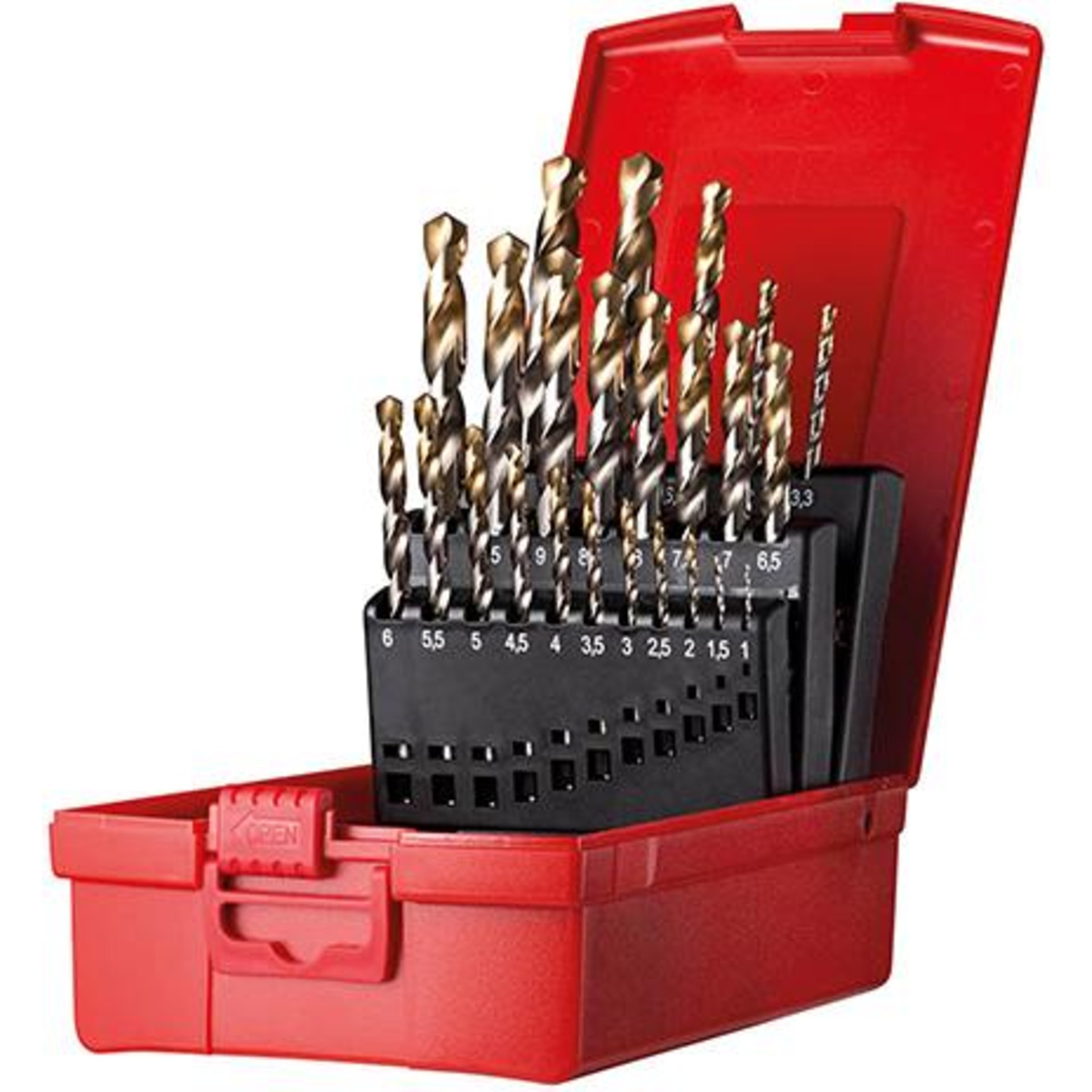 Spiralbohrer Set 1-10,5mmx0,5+KL A002 in Box 118G Typ N 4xD 24tlg. Tin Tip A095200 Dormer