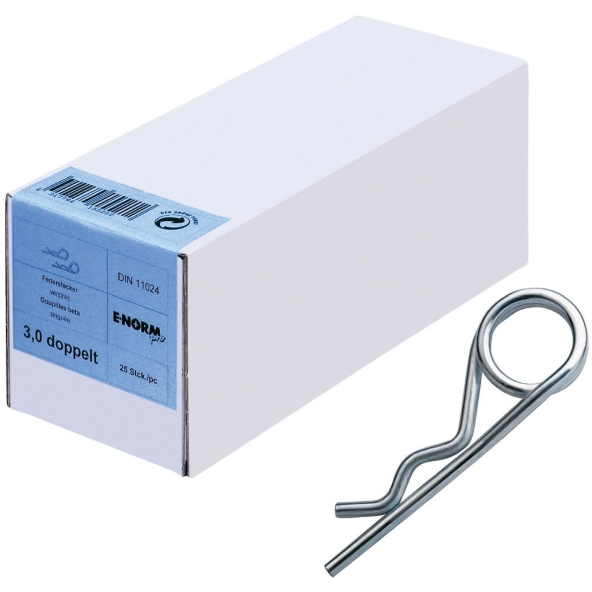DIN 11024 Federstecker doppelt, verzinkt