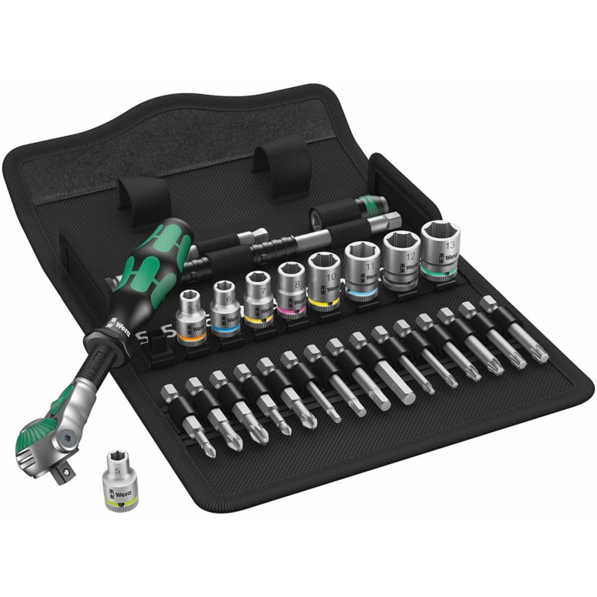 Steckschlüssel-Garnitur 1/4" ZYKLOP speed 28-teilig Wera