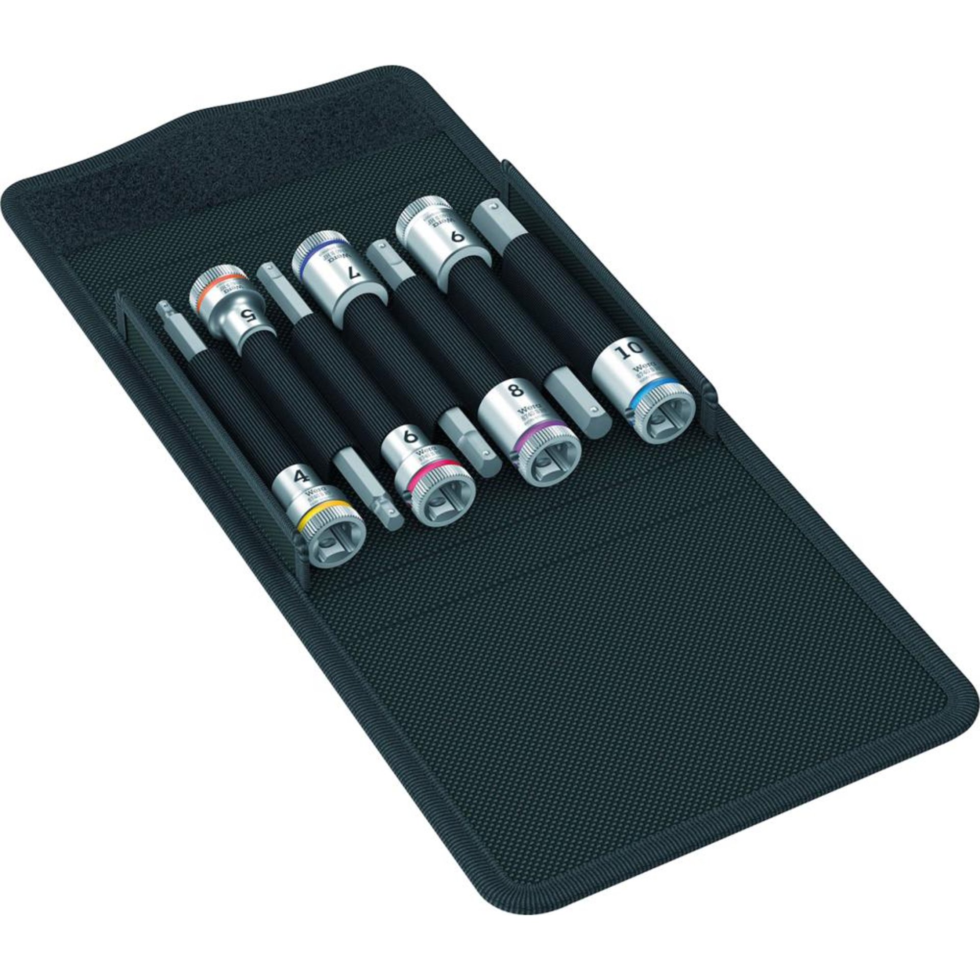 Schraubendrehereinsatz Satz mit Haltefunktion 3/8" Innensechskant 4-10mm lang 7-teilig Wera