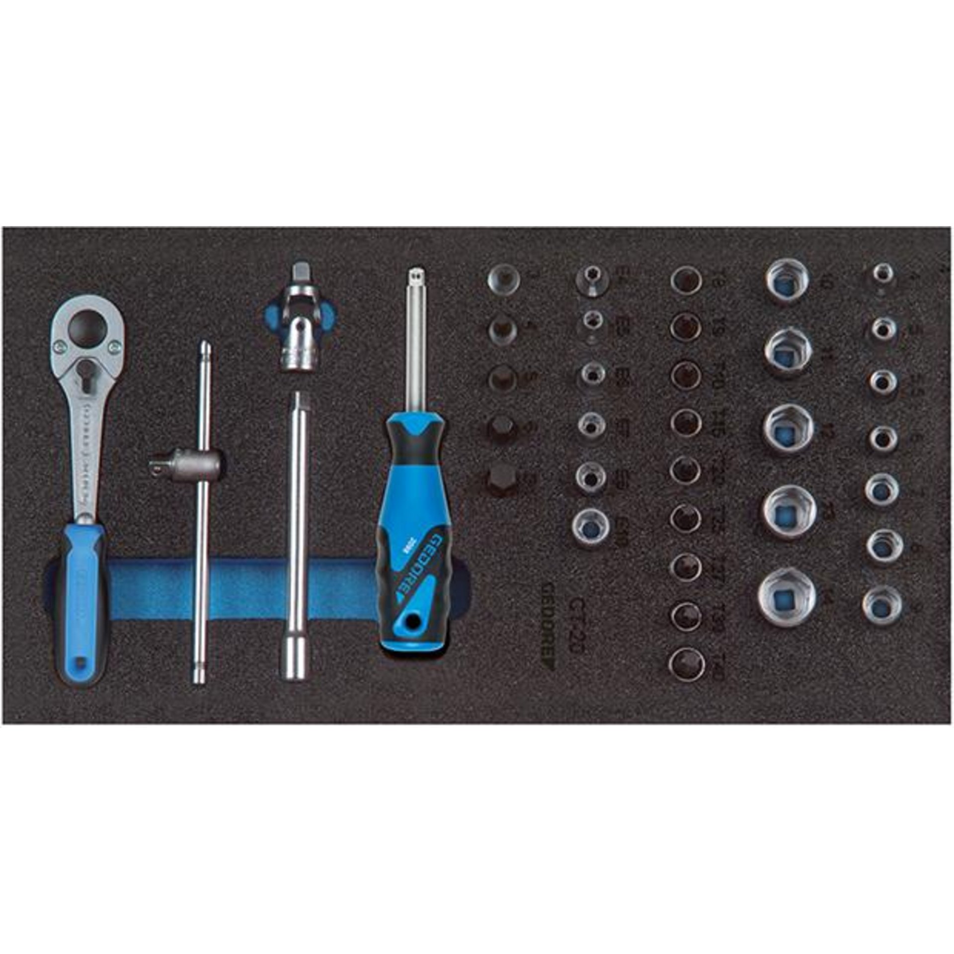 Werkzeugmodul 1/3 Steckschlüssel-Satz 1/4" Gedore
