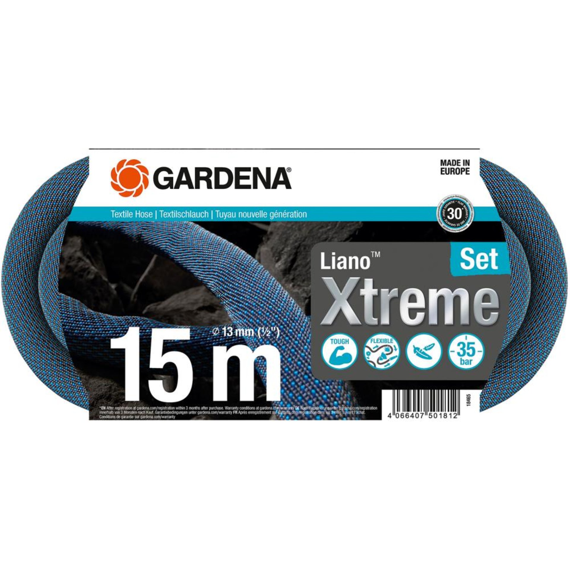 Textilschlauch Set Liano Xtreme 1/2" 15m -Aktion-