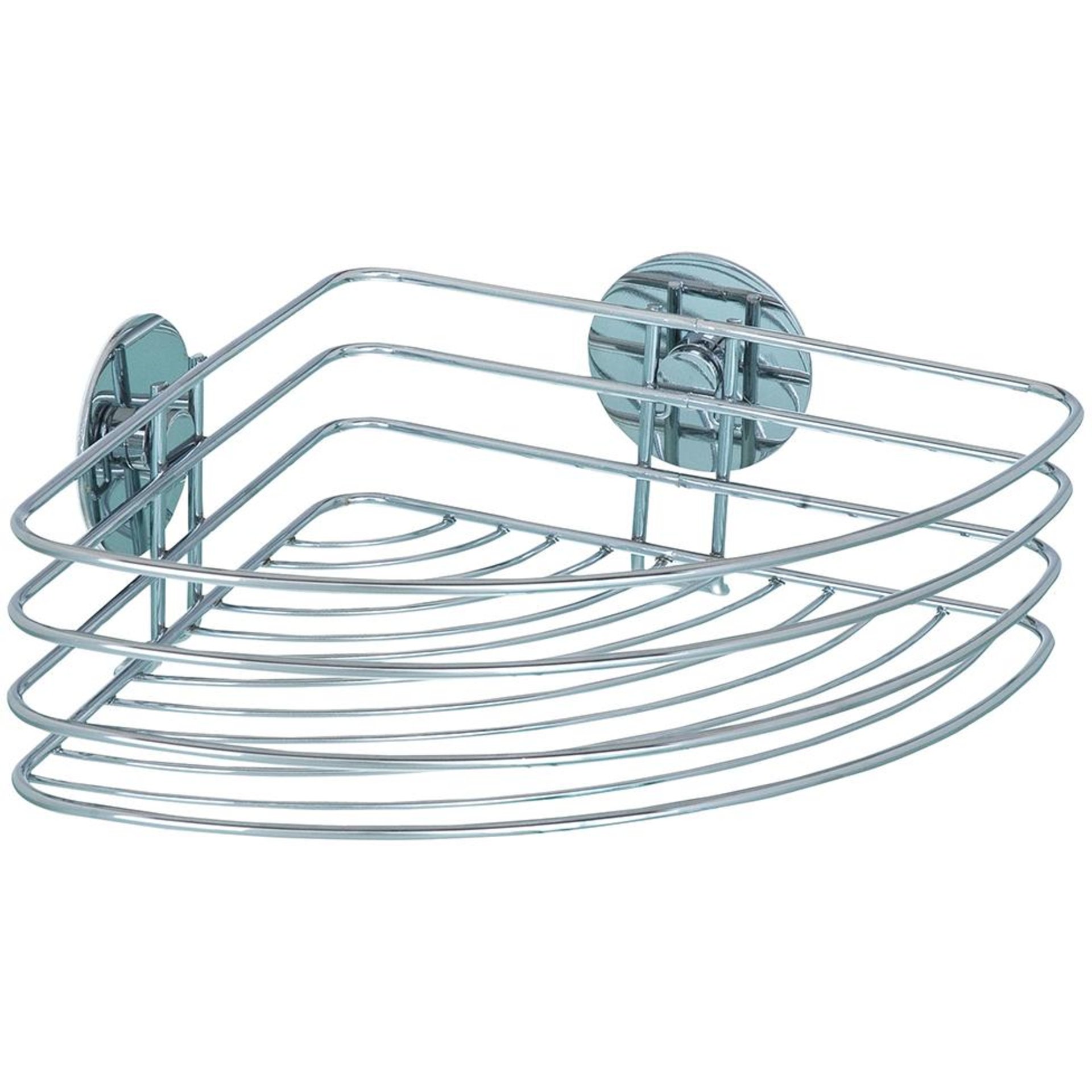 Turbo-Loc Eckablage Chrom, 26,5x20x10,5 cm WENKO