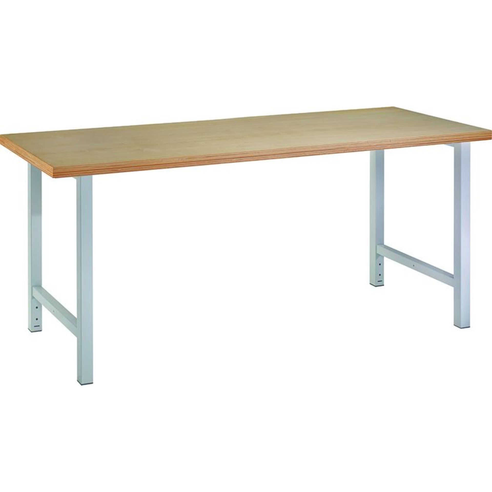 Werkbank (BxTxH) 2000x700x840 mm 1 Multiplexplatte RAL 7035