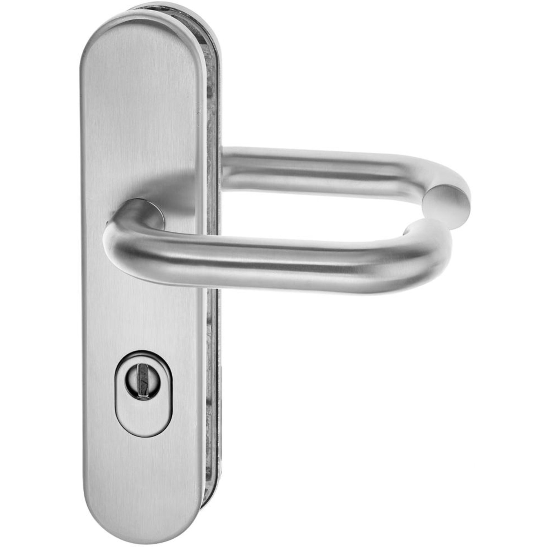 Drücker-Garnitur, SI-DRG Logo 8755/9203, LS ov.,15mm,ES1,ZA/PZ 92/10,ER,TS 65-75