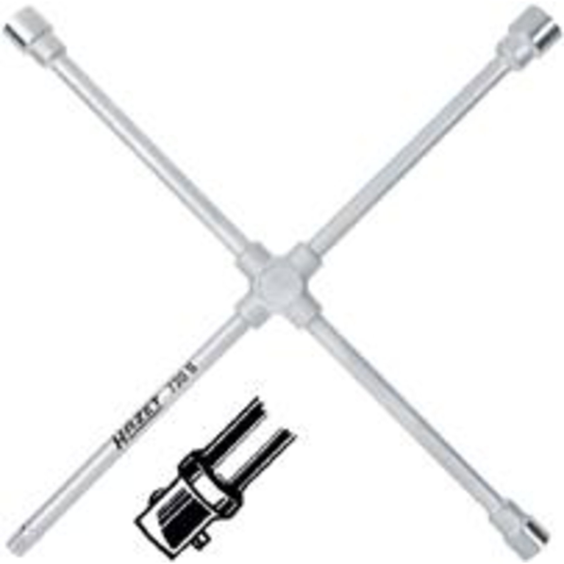 Kreuzschlüssel 750mm 6-kant 24x27x32mmxDIN 3120 3/4" außen Hazet