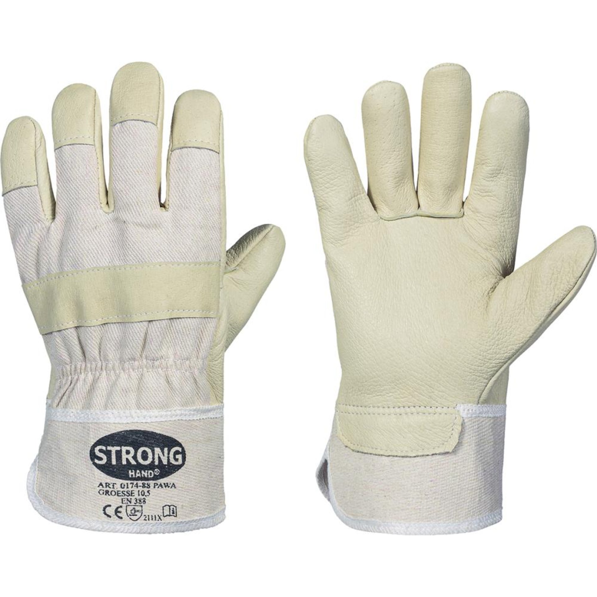 Handschuh 88 PAWA, gef., Schweinsleder, Gr. 10