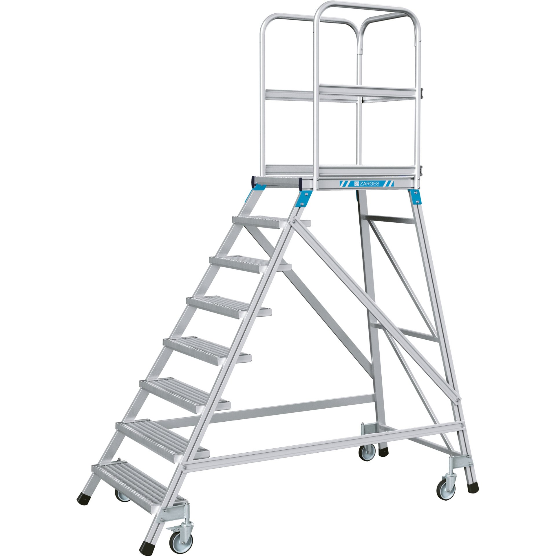 Podesttreppe, einseitig 8 Stufen