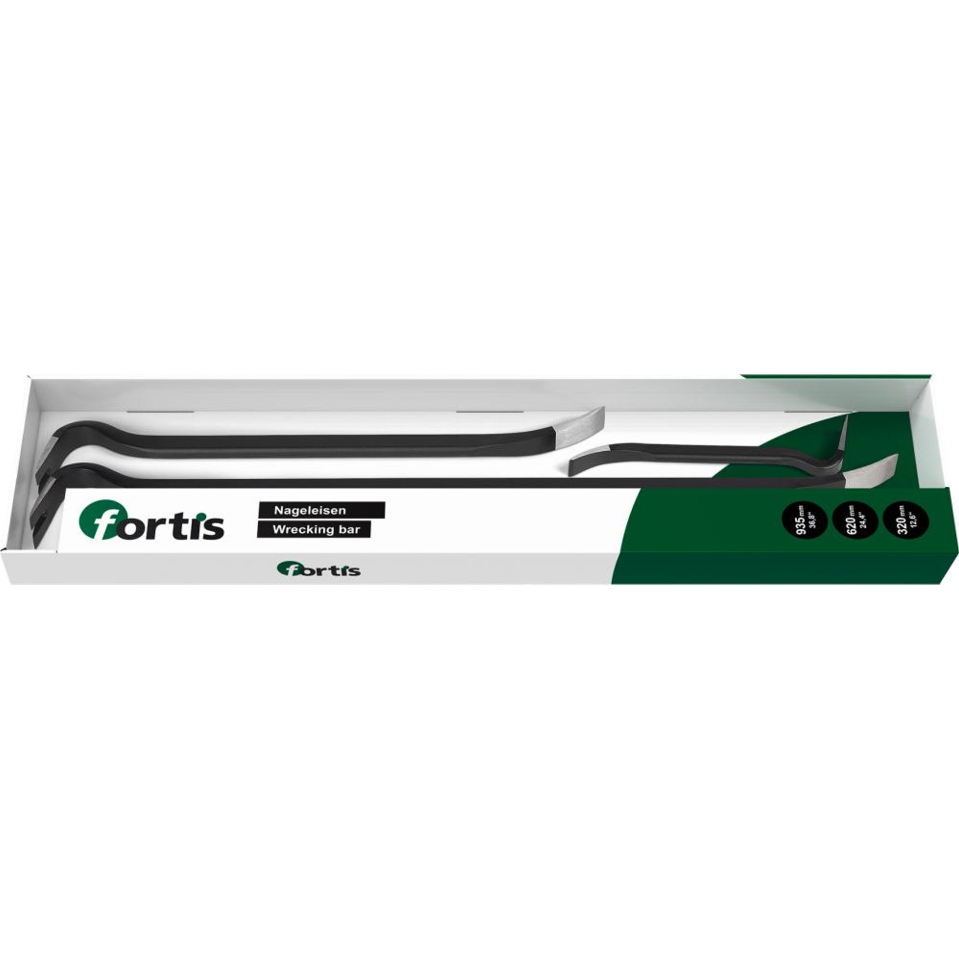 Nageleisen-Set 3-teilig 320+620+935mm FORTIS