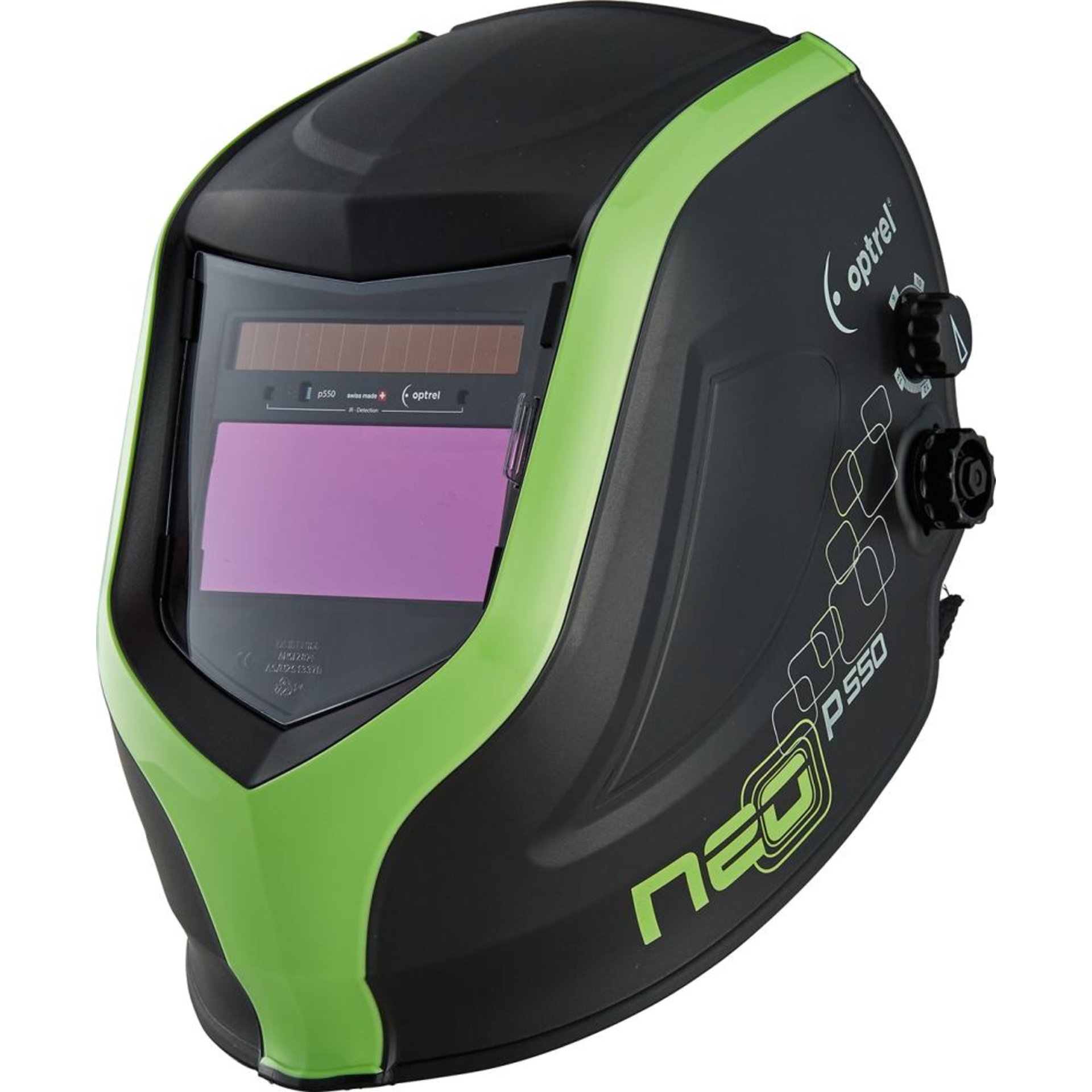 Automatik-Schweißerhelm neo p550, schwarz/grün OPTREL