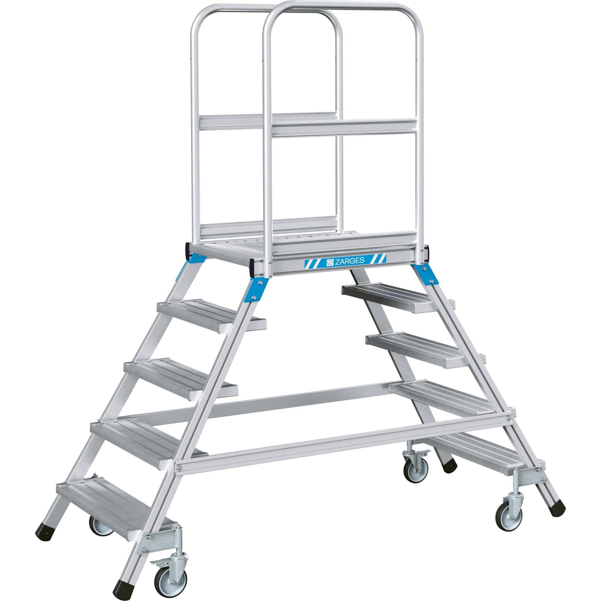 Podesttreppe, beidseitig 5 Stufen