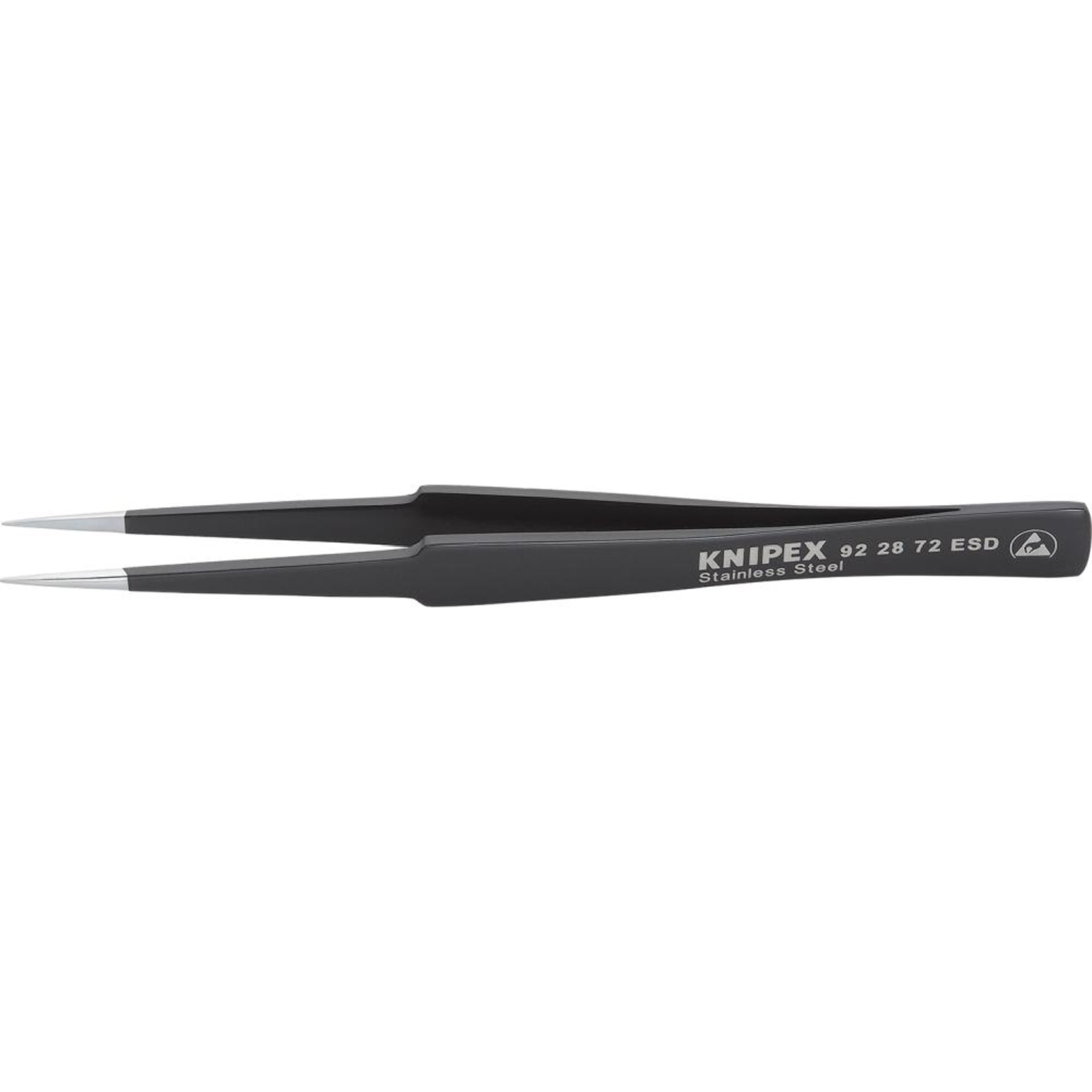 Pinzette ESD US-Nadelform135mm schwarz KNIPEX