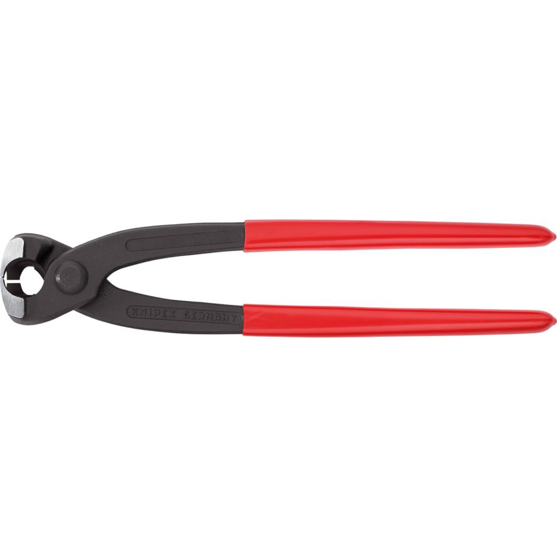 Schlauchklemmenzange für 1- und 2-Ohrklemmen mit seitlichen Pressnasen 220mm KNIPEX