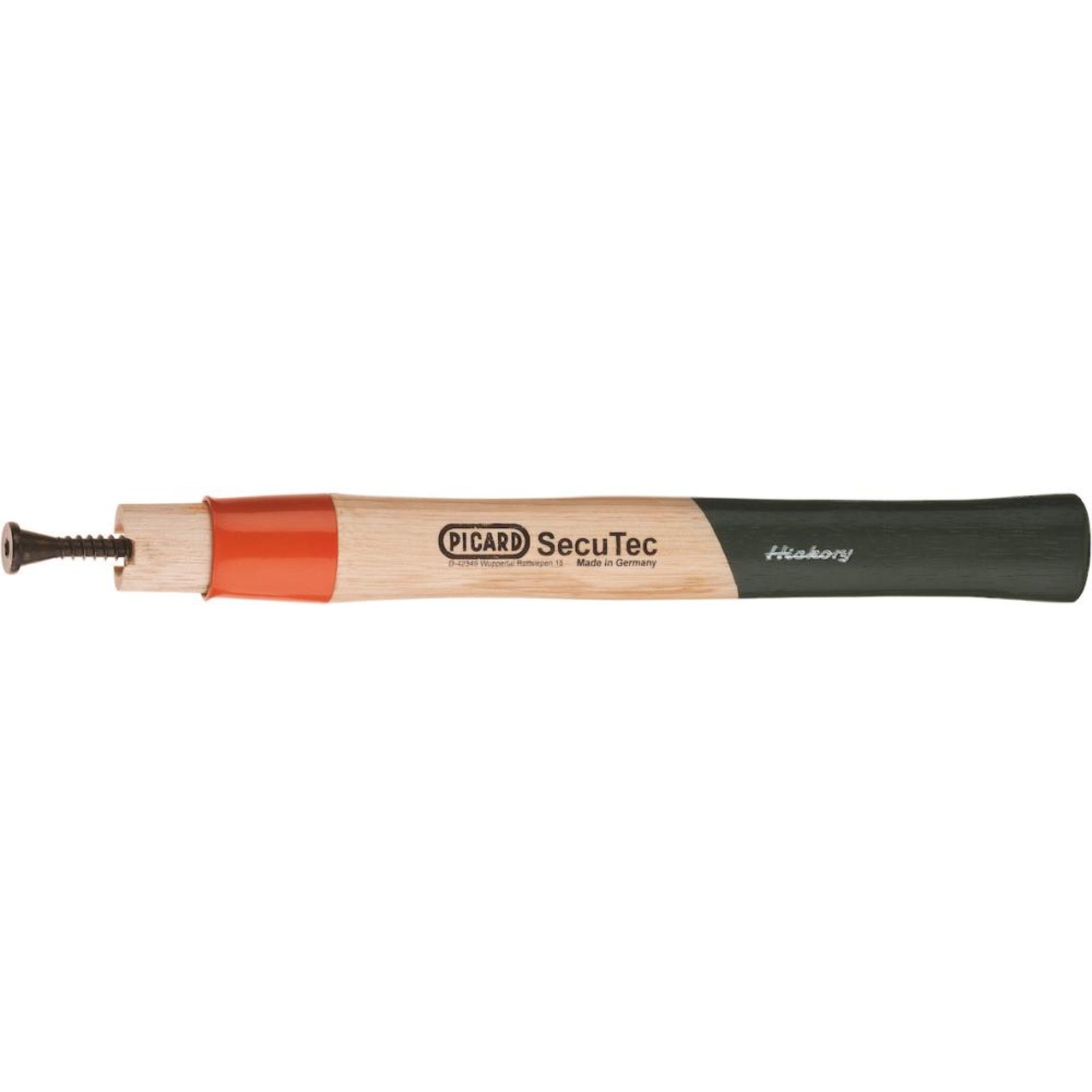 Hickorystiel für SecuTec® Schlosserhammer Nr. 12, mit Stielschutzhülse und Keilschraube