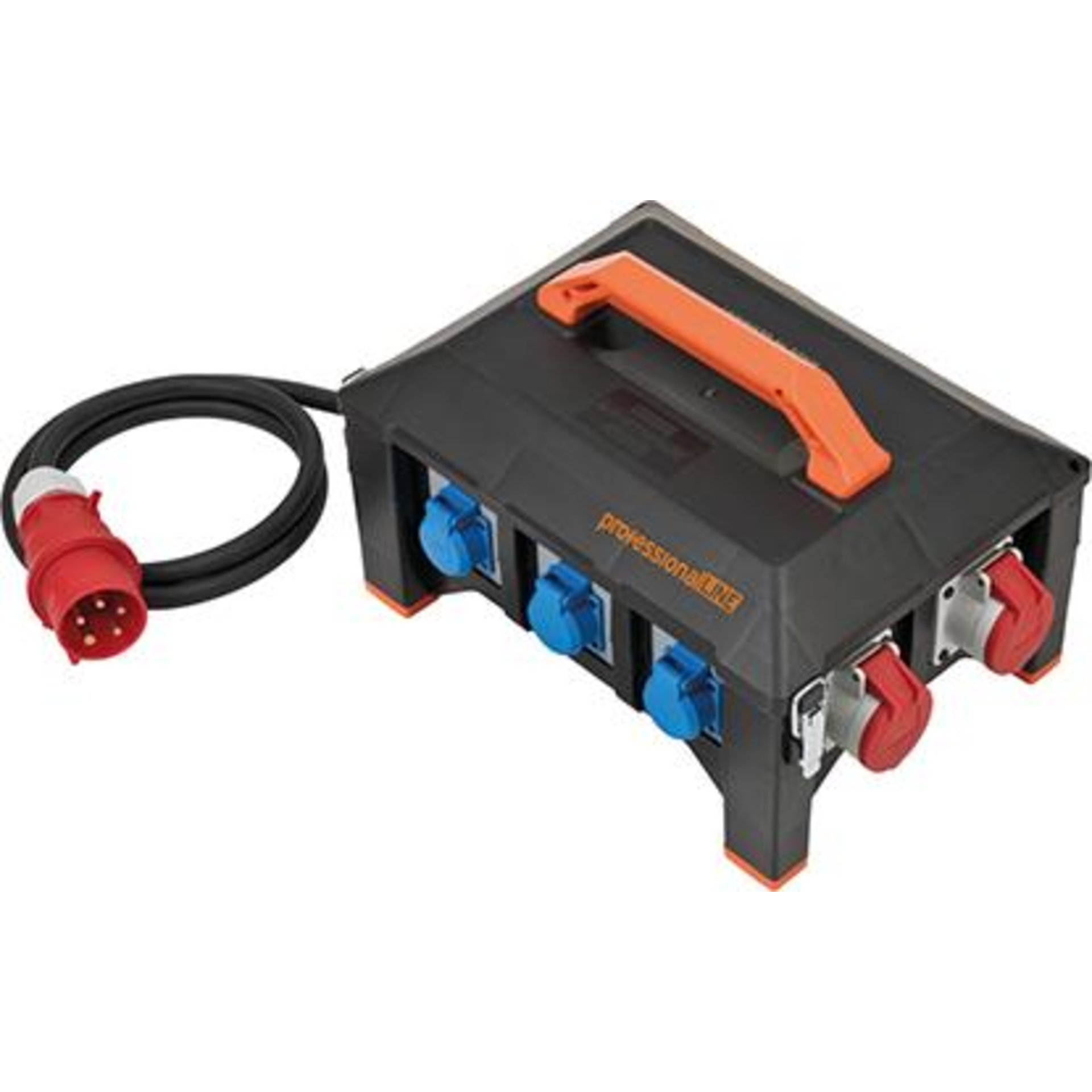 Profi Baustromverteiler H07RN-F5G6 2m CEE FI 1x32A + 2x16A + 6x230V professionalLINE