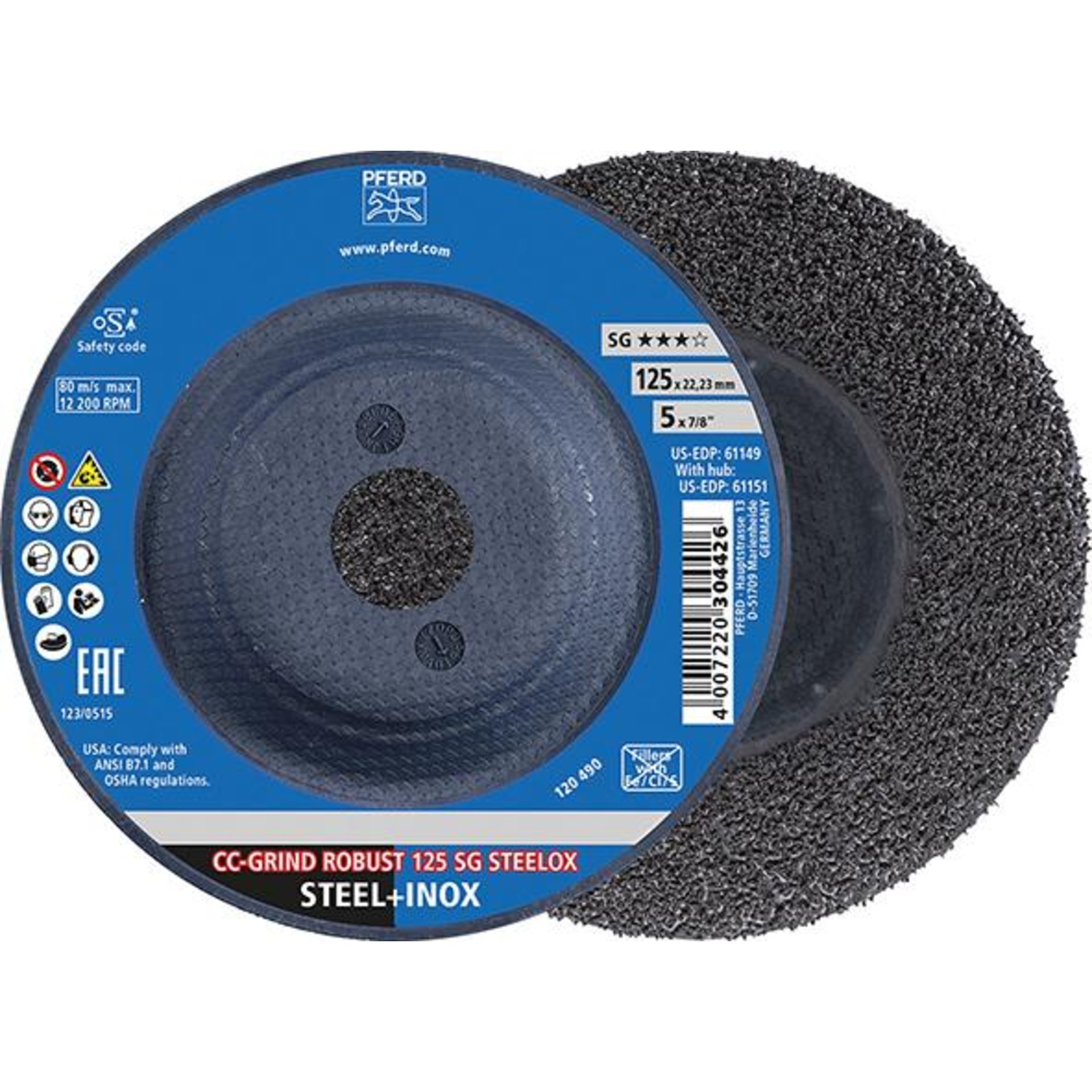 Schleifscheibe SG CC-GRIND-ROBUST STEELOX 125mm Pferd