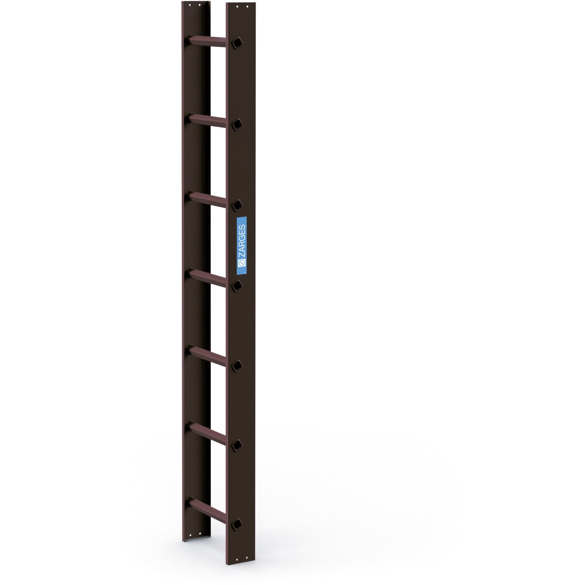 Dachleiter 2,0 m Braun 7 Sprossen