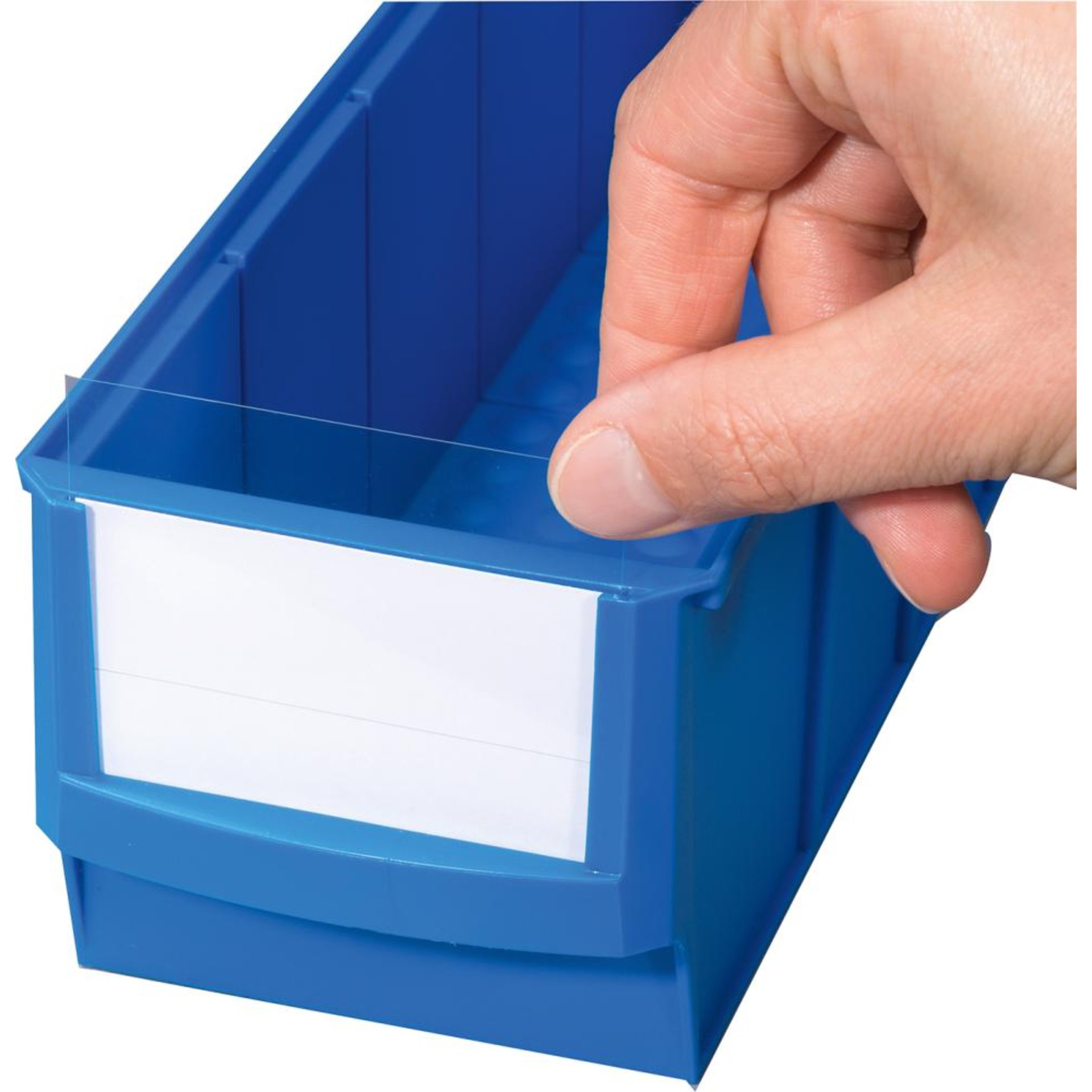 Papier-Etikett + Etikettenschutzfolie für Industriebox ProfiPlus ShelfBox