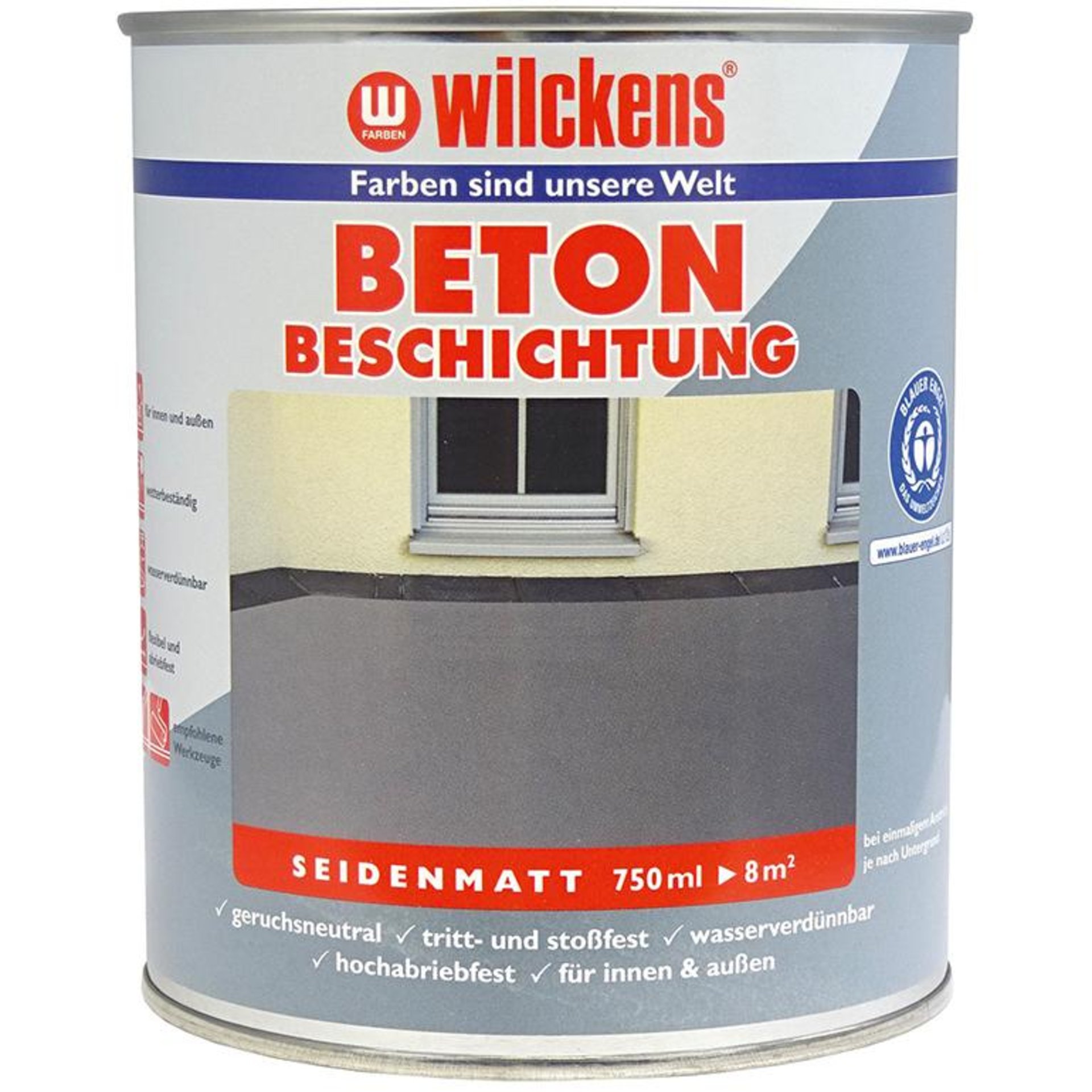 Betonbeschichtung, seidenmatt