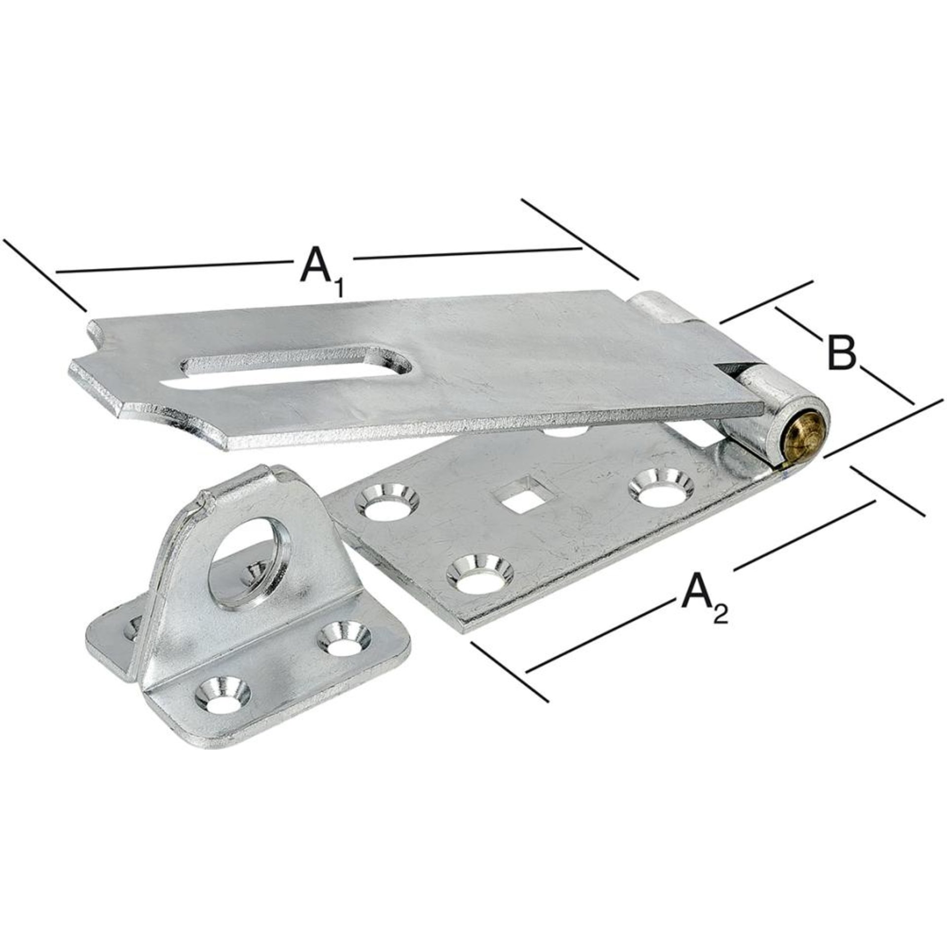 Überfalle mit Öse 100x45 mm Edelstahl VORMANN