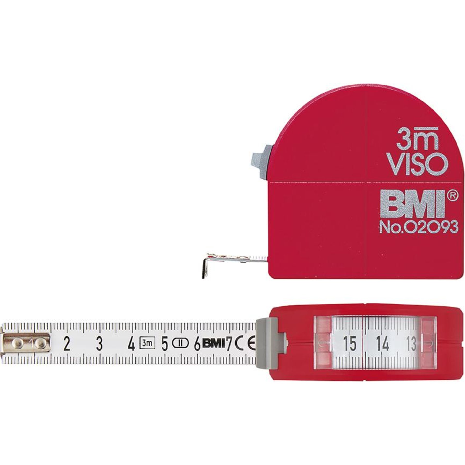 Taschenbandmass m.Sichtf.3mx16mm m.Zirkel BMI