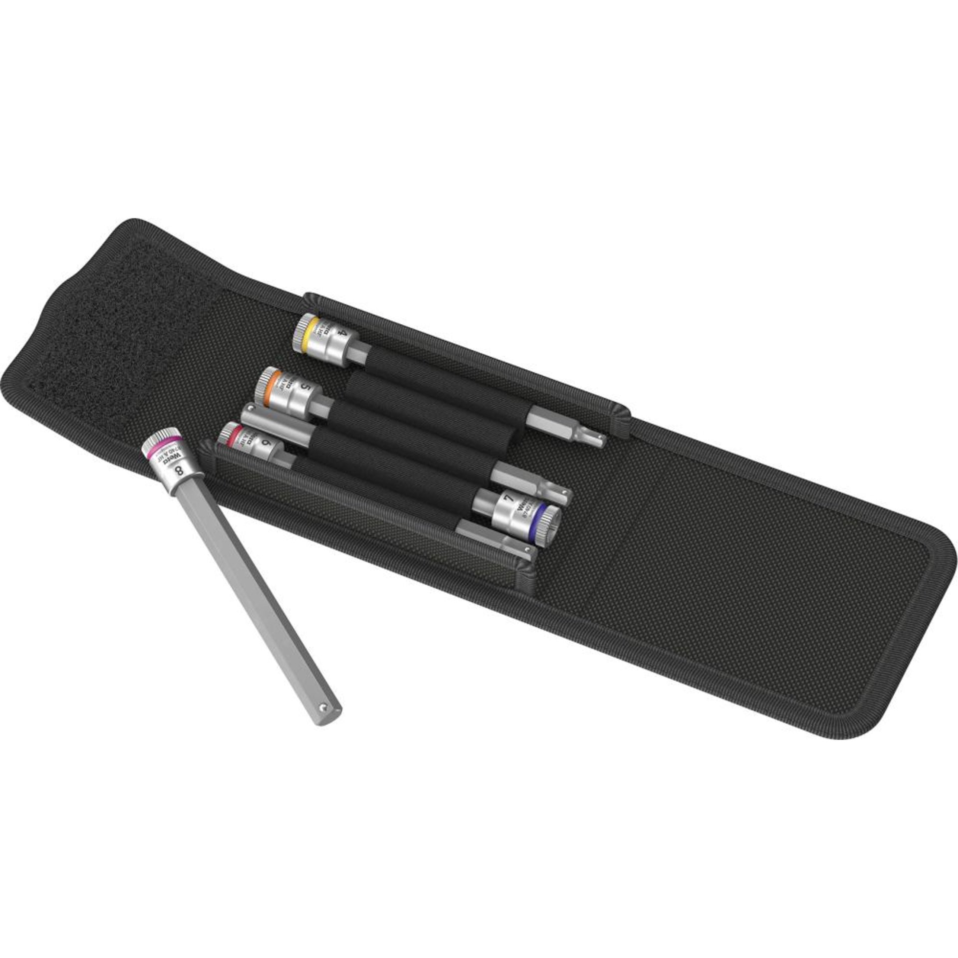 Schraubendrehereinsatz- Satz 1/4" Innensechskant mit Haltefunktion 4-8x100mm 5-teilig Wera