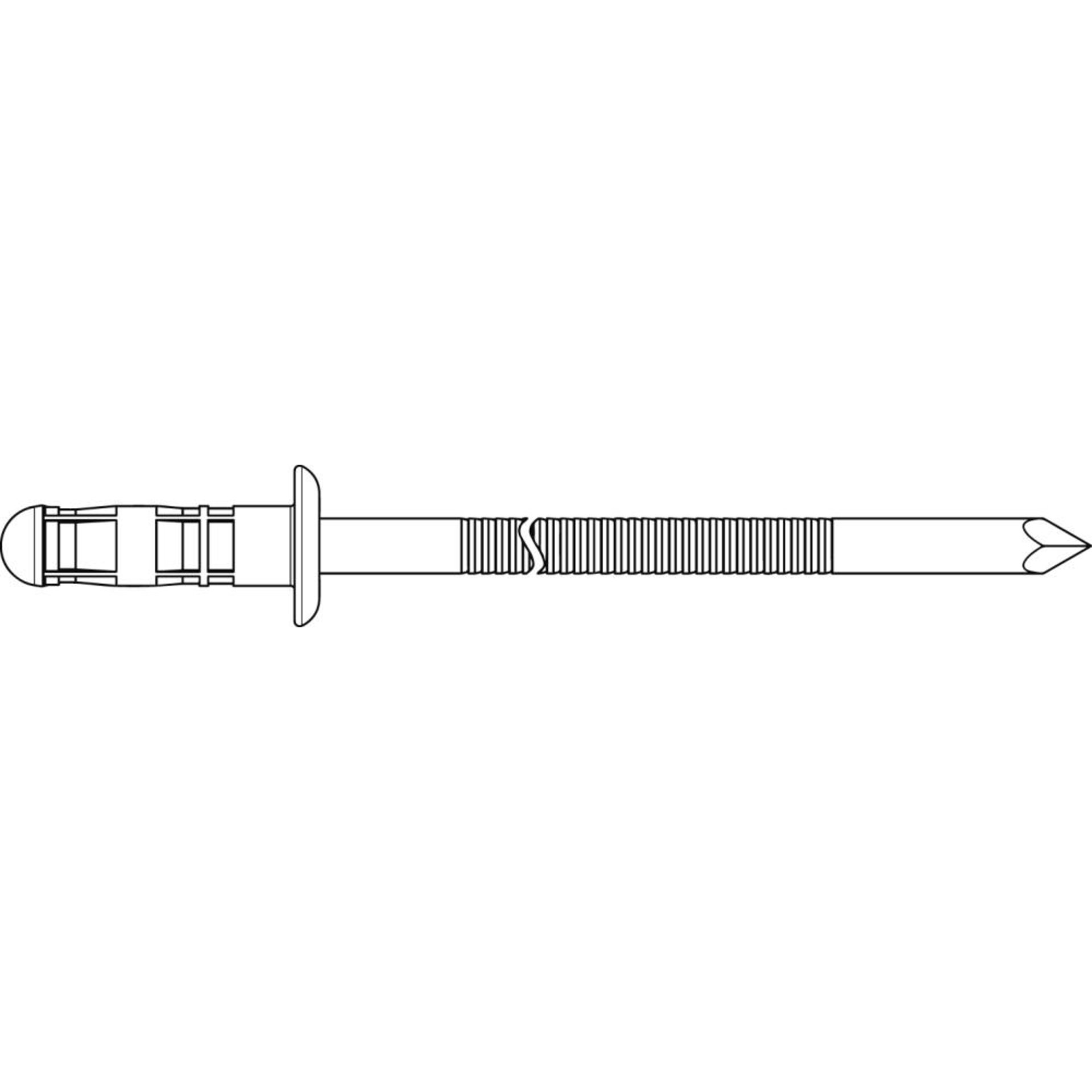 Blindniet, PolyBulb® Alu/Stahl, Flachrundkopf